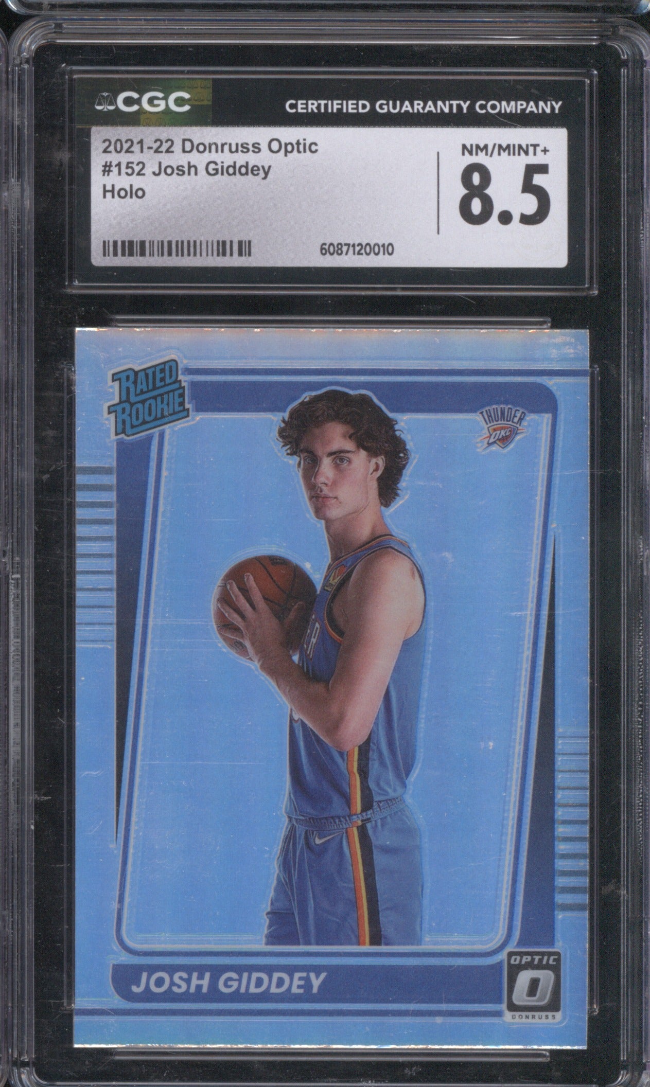 2021 Donruss Optic Josh Giddey RC 152 Holo CGC 8.5