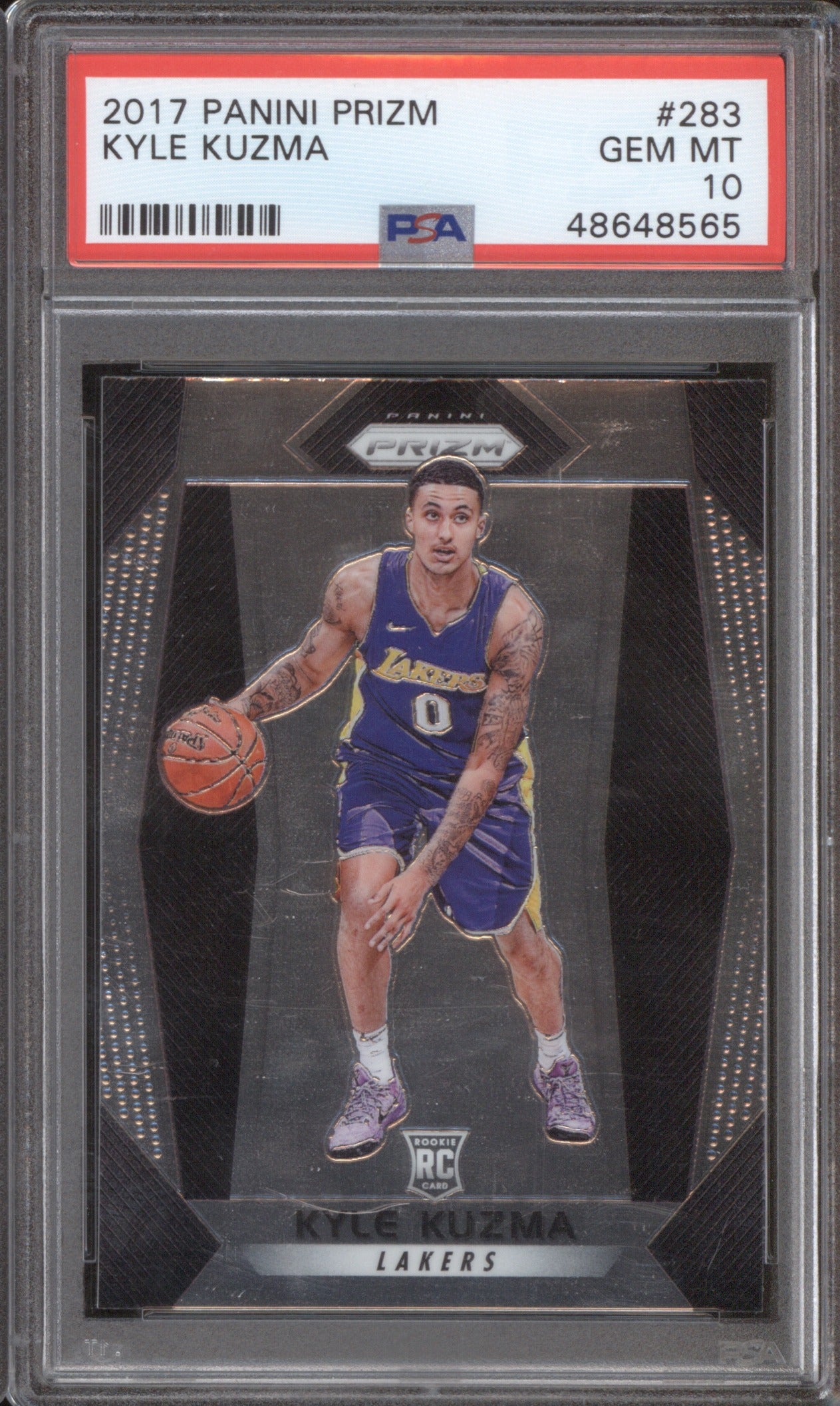 2017 Panini Prizm Kyle Kuzma 283 RC Base PSA 10