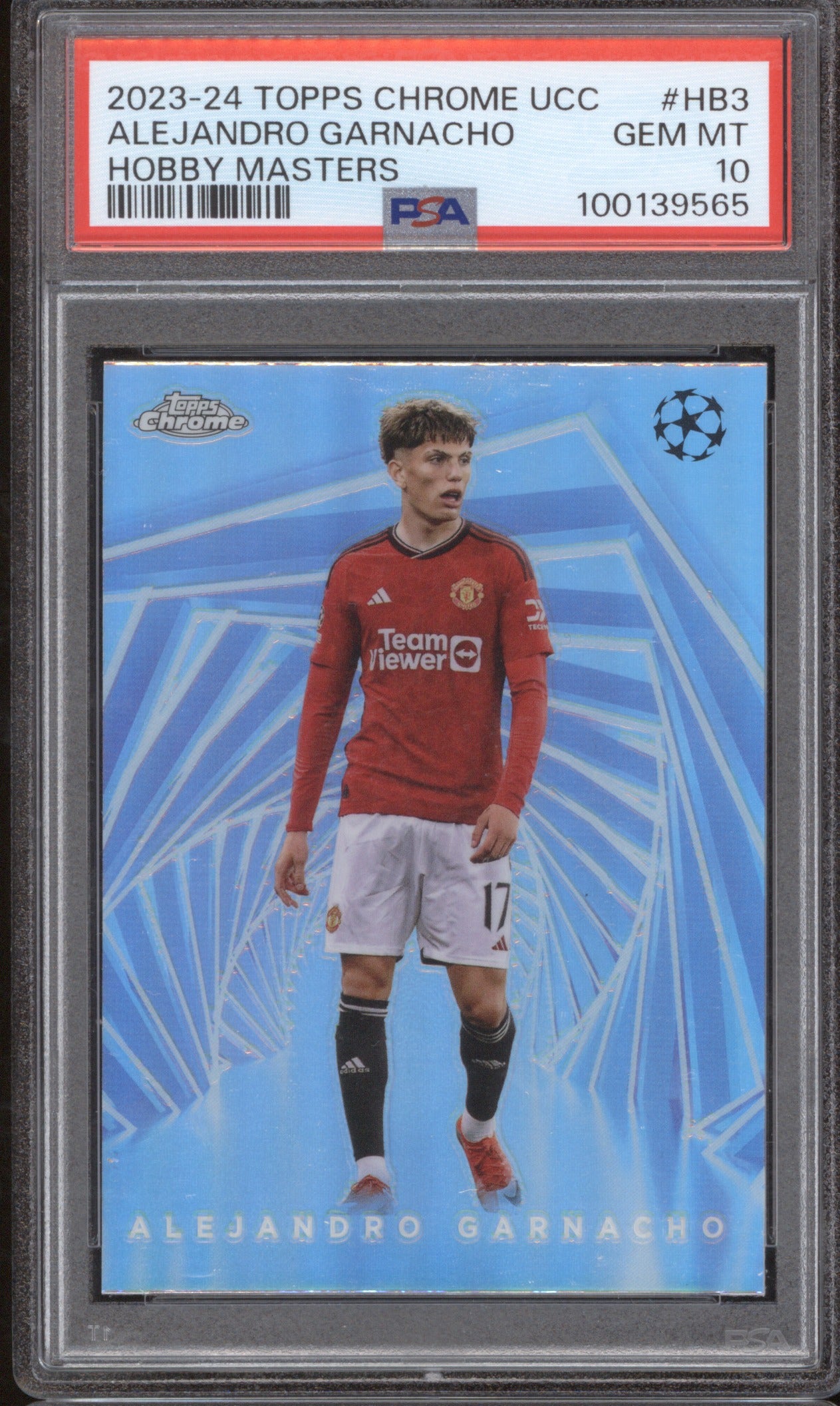 2023 Chrome UCC Alejandro Garnacho Hobby Masters PSA 10