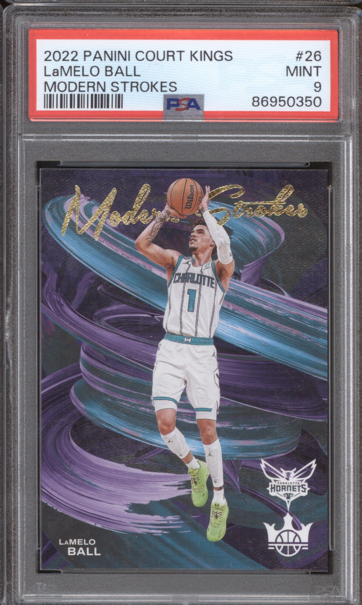 2022 Panini Court Kings LaMelo Ball Modern Strokes #26 MINT 9