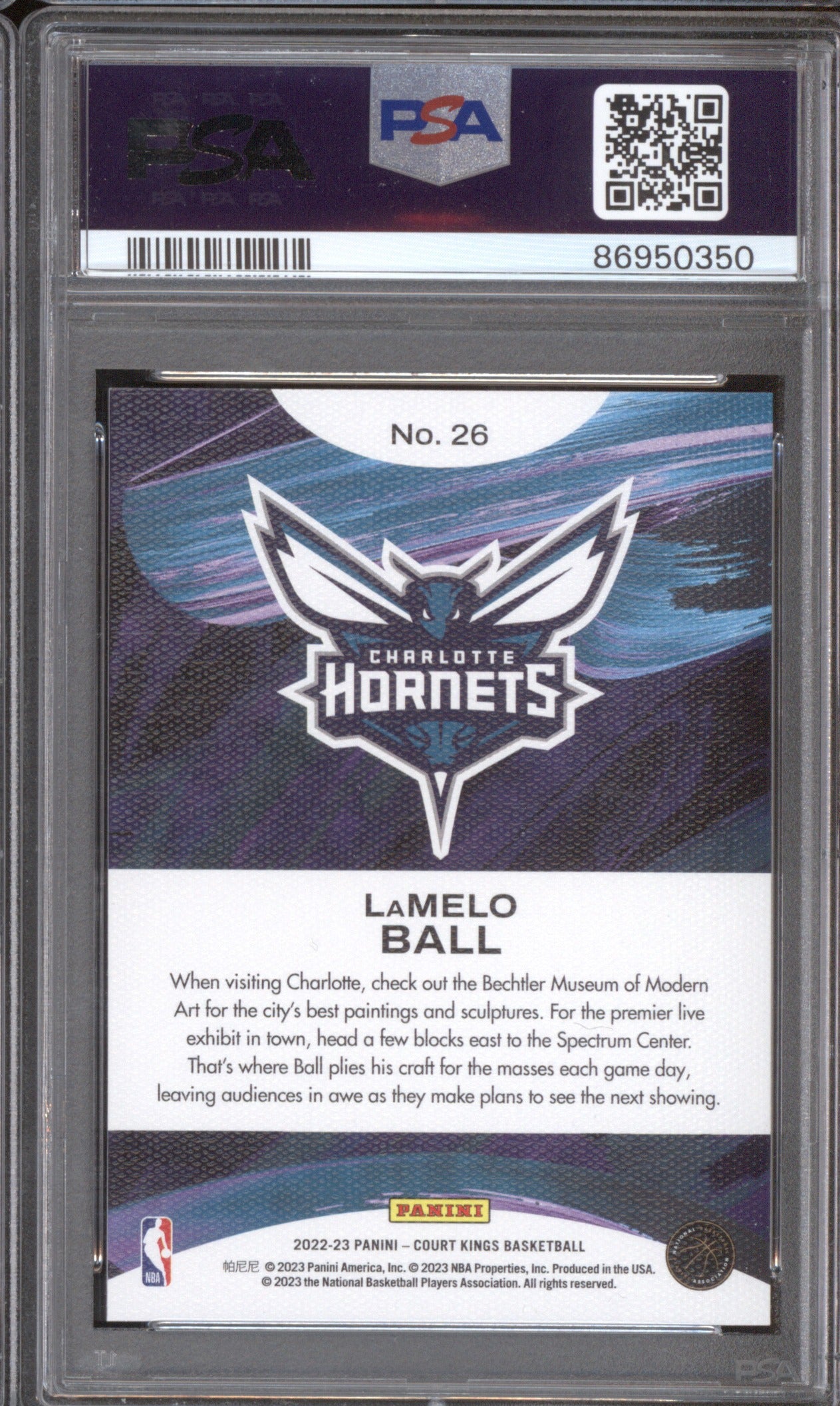 2022 Panini Court Kings LaMelo Ball Modern Strokes #26 MINT 9