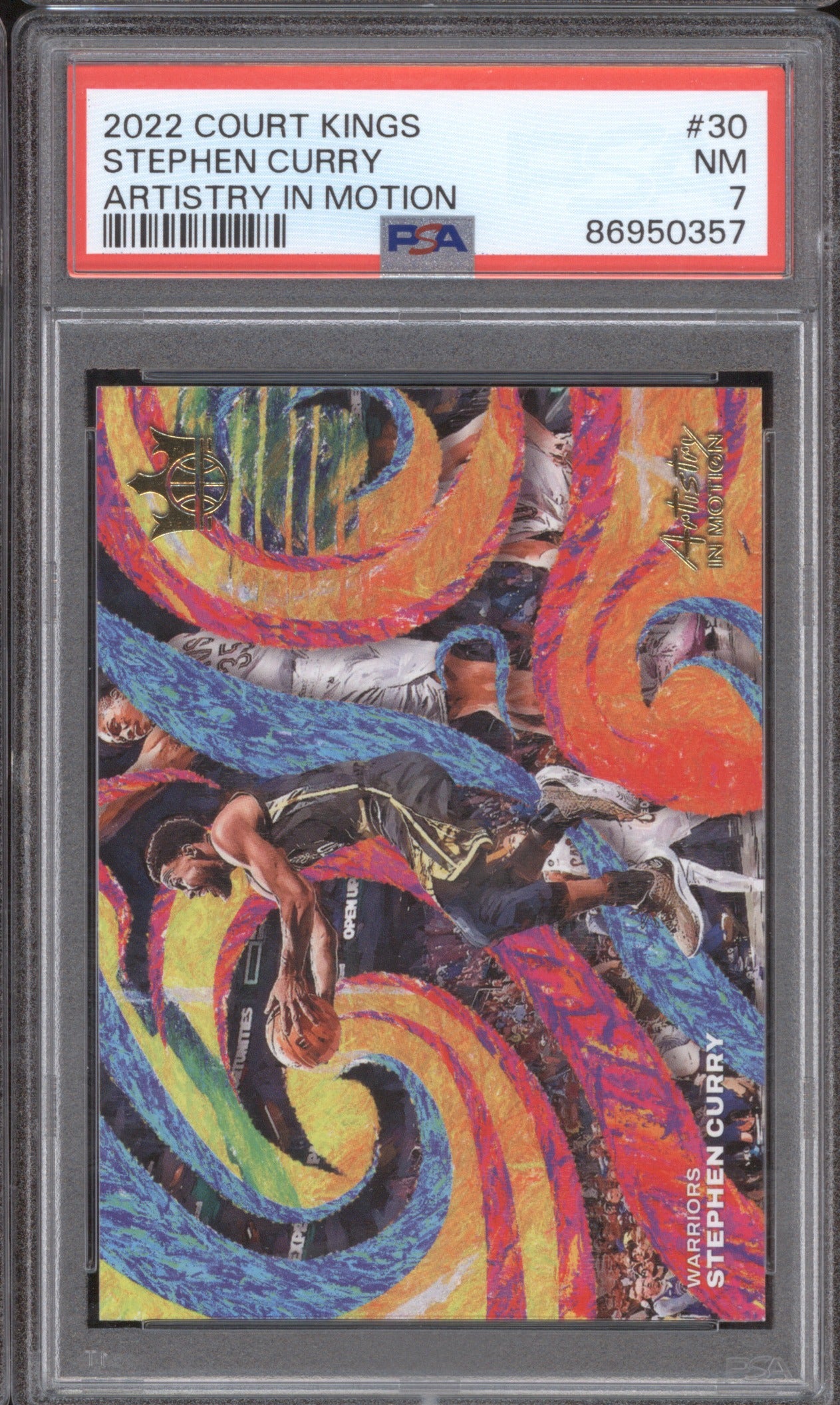 2022 Panini Court Kings Stephen Curry #30 Artistry in Motion PSA 7