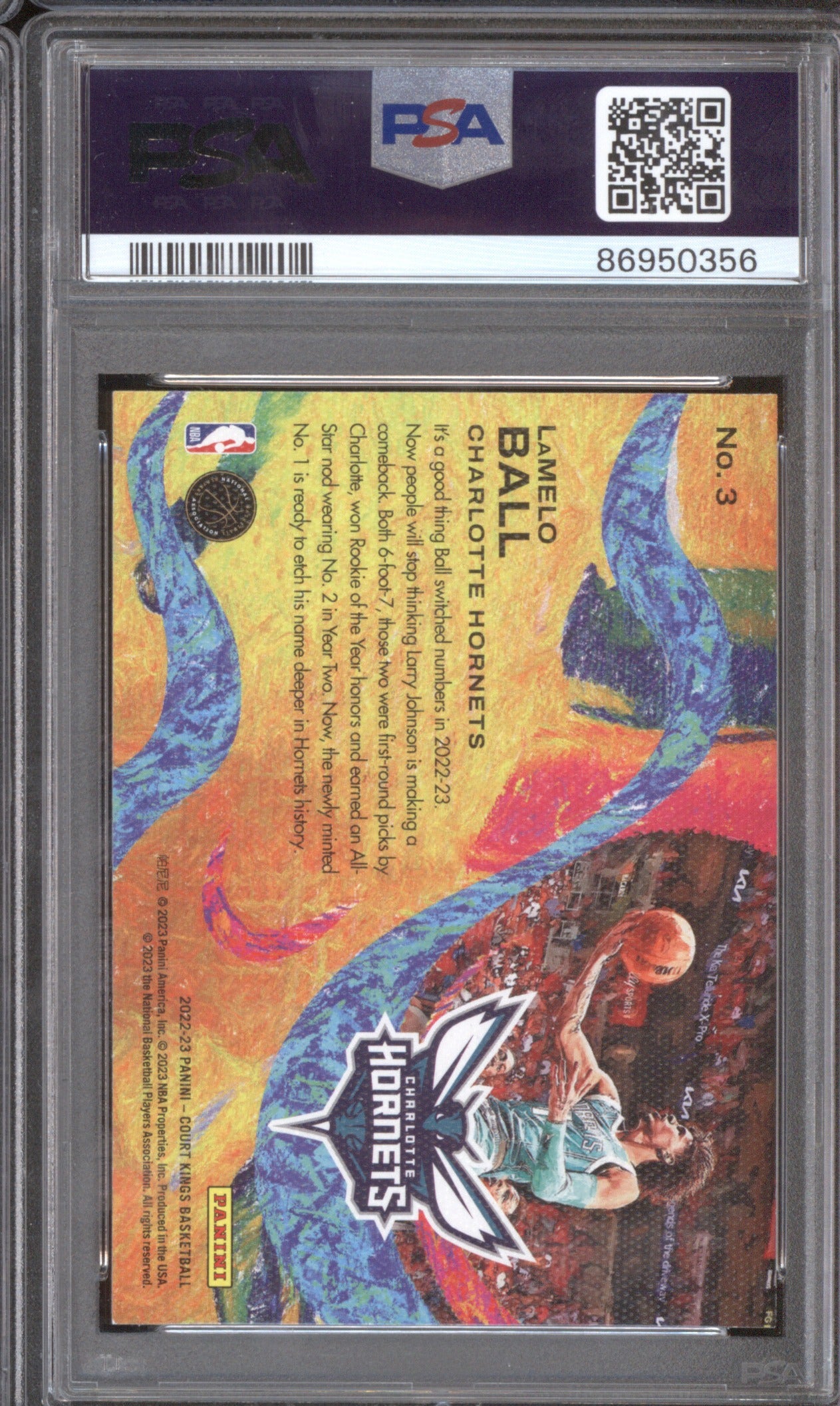 2022 Panini Court Kings LaMelo Ball #3 Artistry in Motion PSA 9