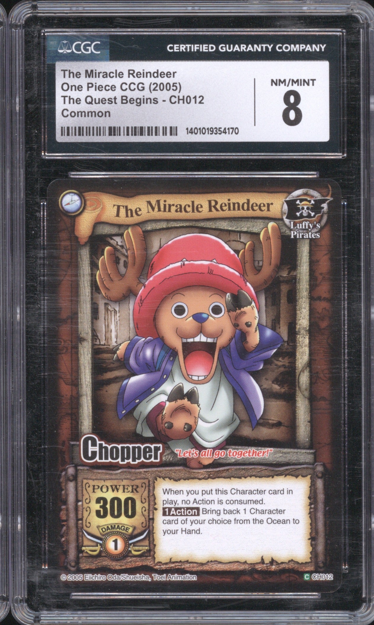 2005 Bandai One Piece CCG Chopper CH012 The Quest Begins CGC NM/MINT 8