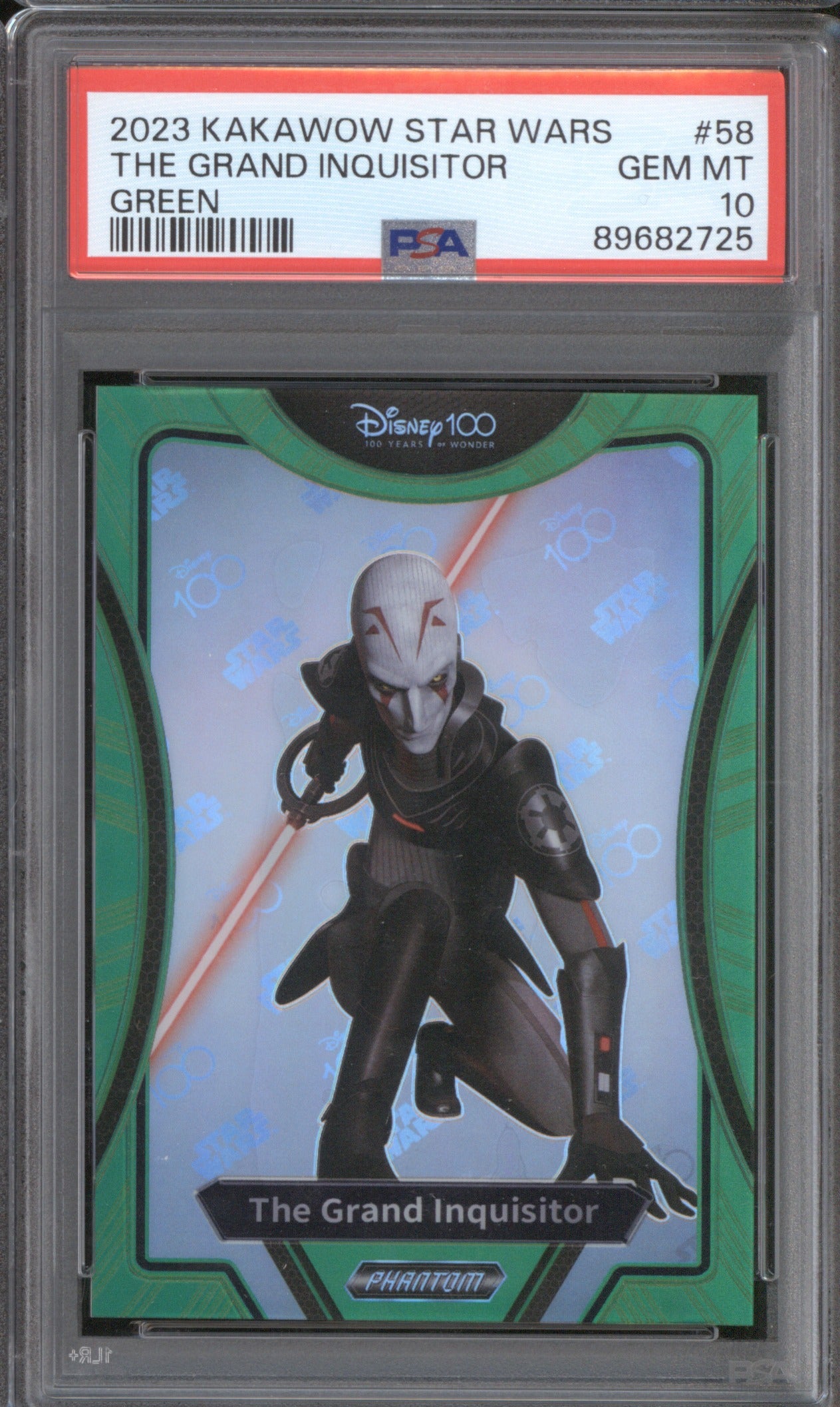 2023 Kakawow Phantom Star Wars 58 The Grand Inquisitor Green /20 PSA 10