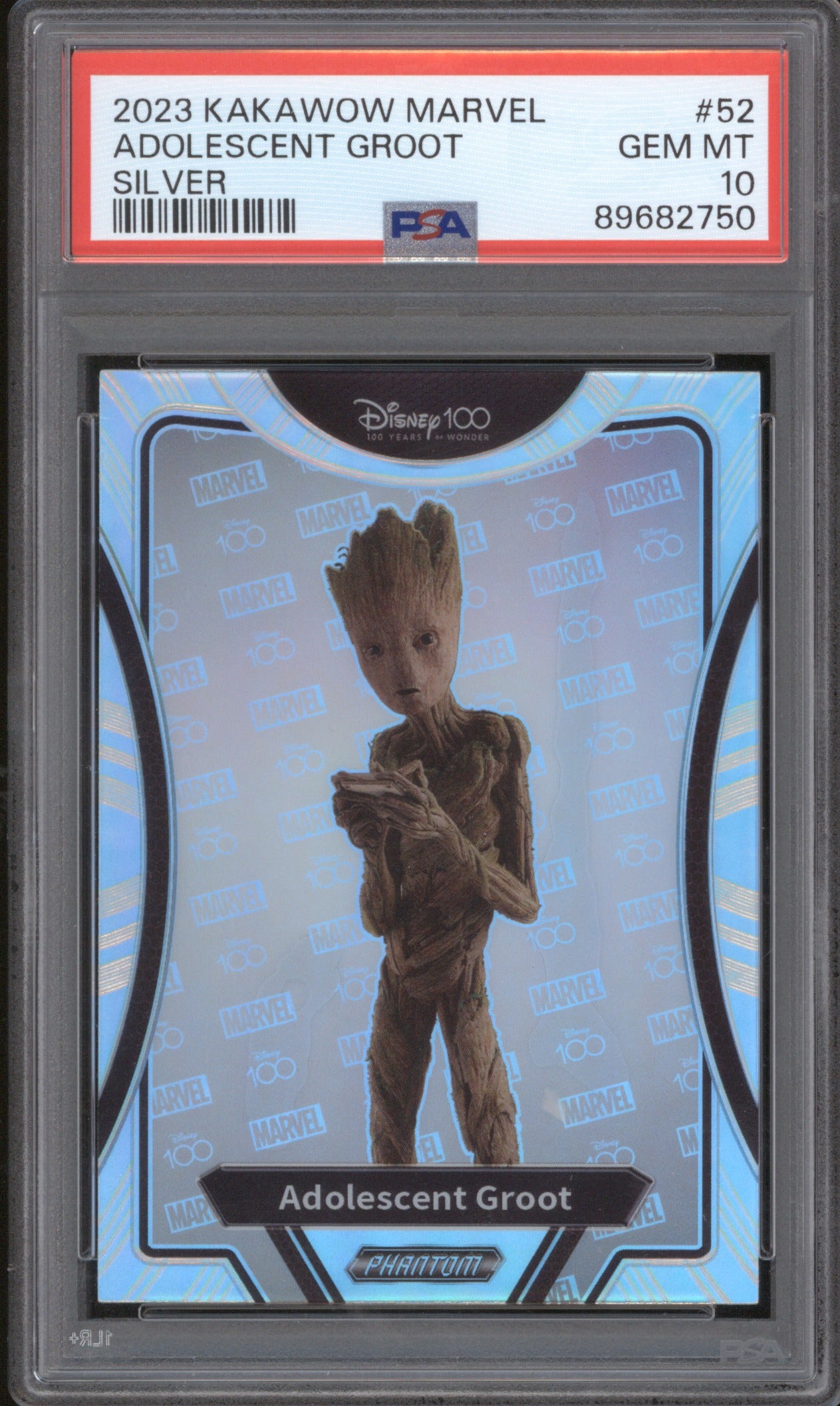 2023 KAKAWOW PHANTOM DISNEY 100 MARVEL ADOLESCENT GROOT 52 SILVER PSA 10