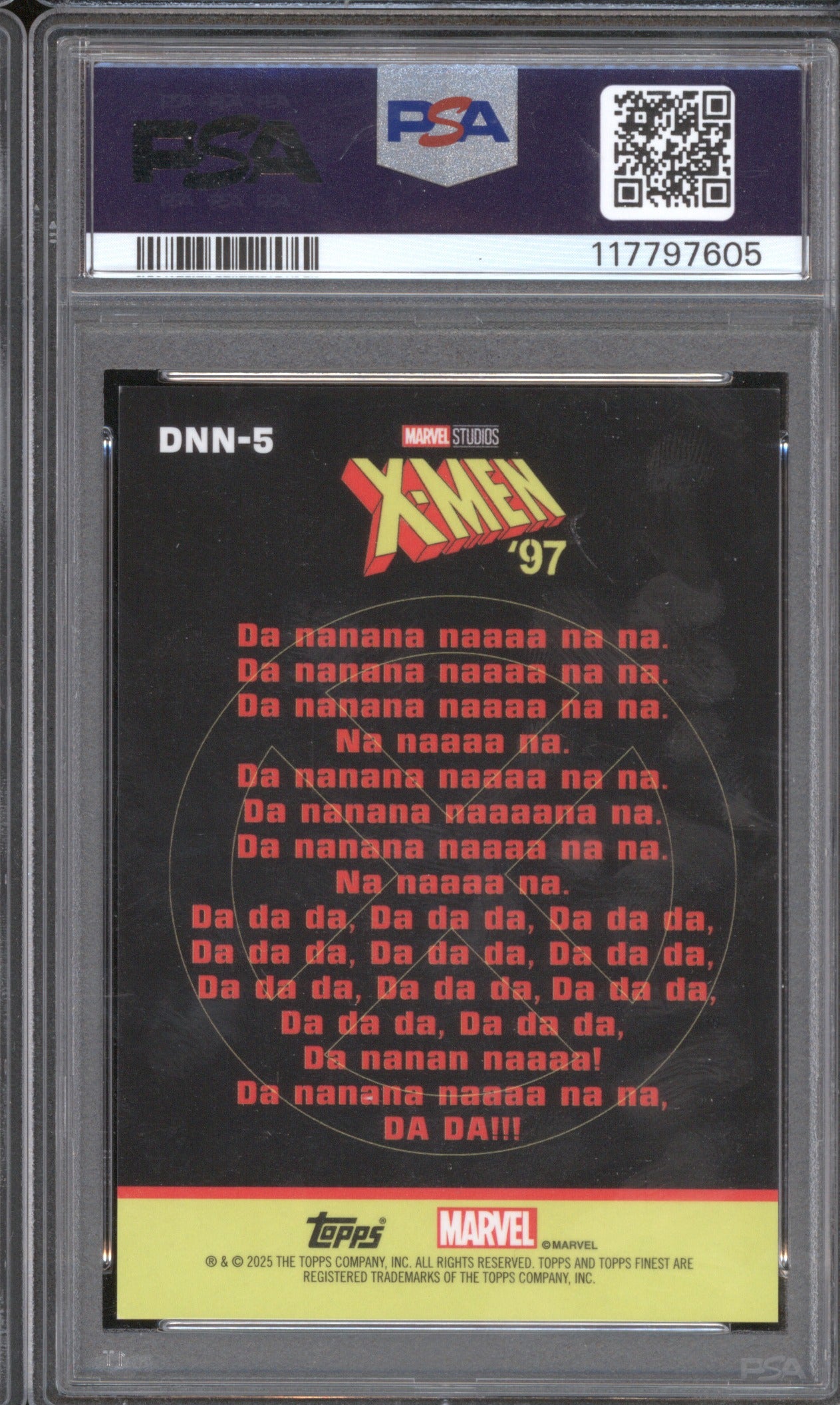 2025 TOPPS FINEST X-MEN '97 DA NANANA NAAAA STORM/MORPH DNN5 23/25 PSA 9
