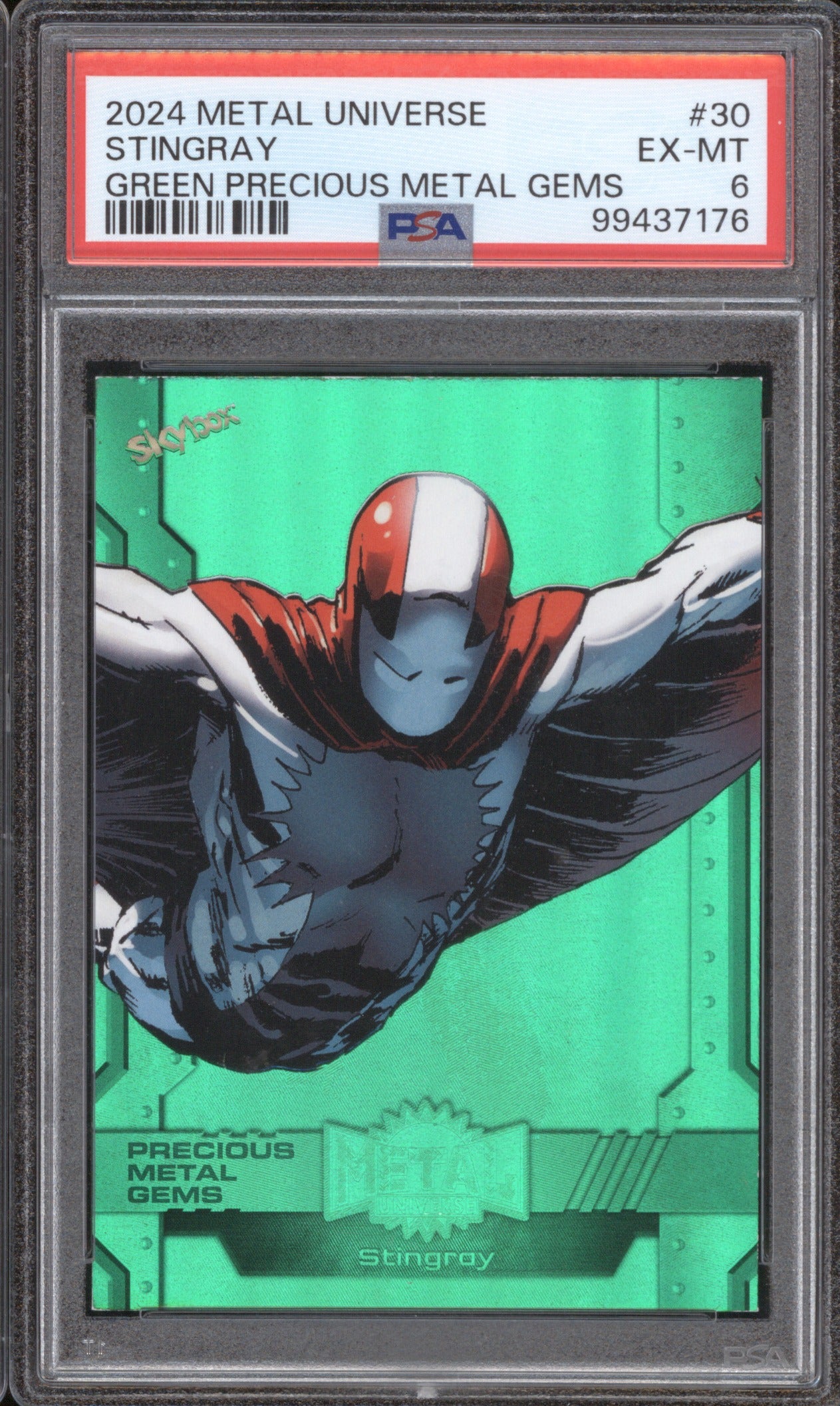2024 Skybox Metal Universe 30 Stingray Green Precious Metal Gems 9/10 PSA 6