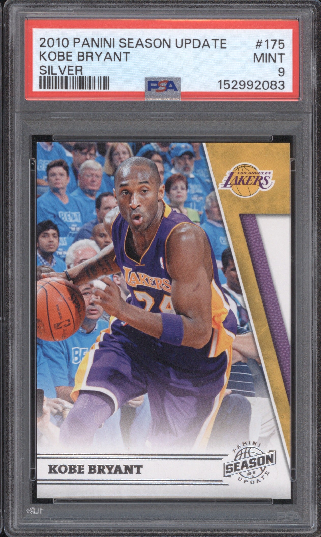 KOBE BRYANT 2010 PANINI SEASON UPDATE #175 PSA 9 SILVER