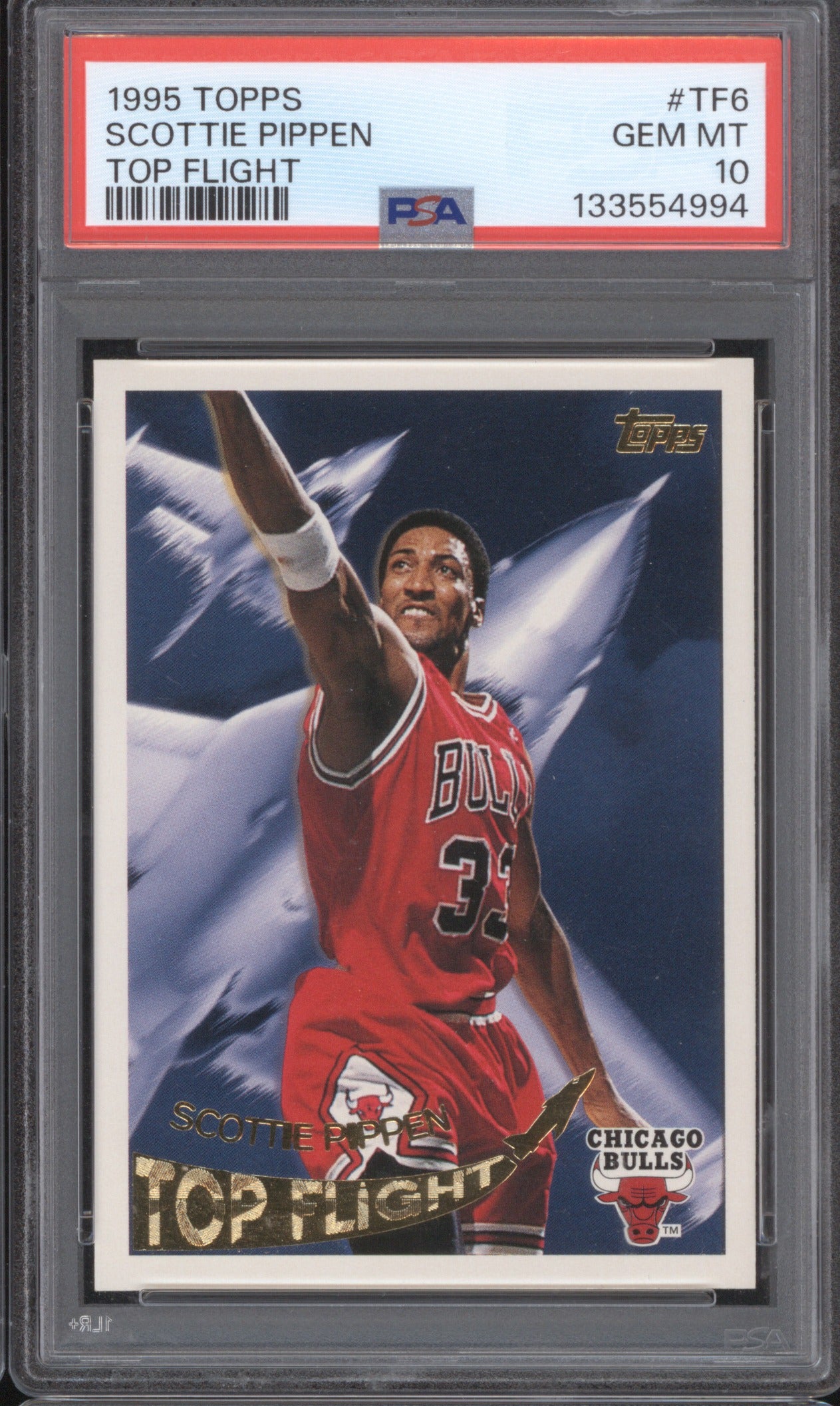 SCOTTIE PIPPEN 1995 TOPPS TOP FLIGHT #TF6 PSA 10