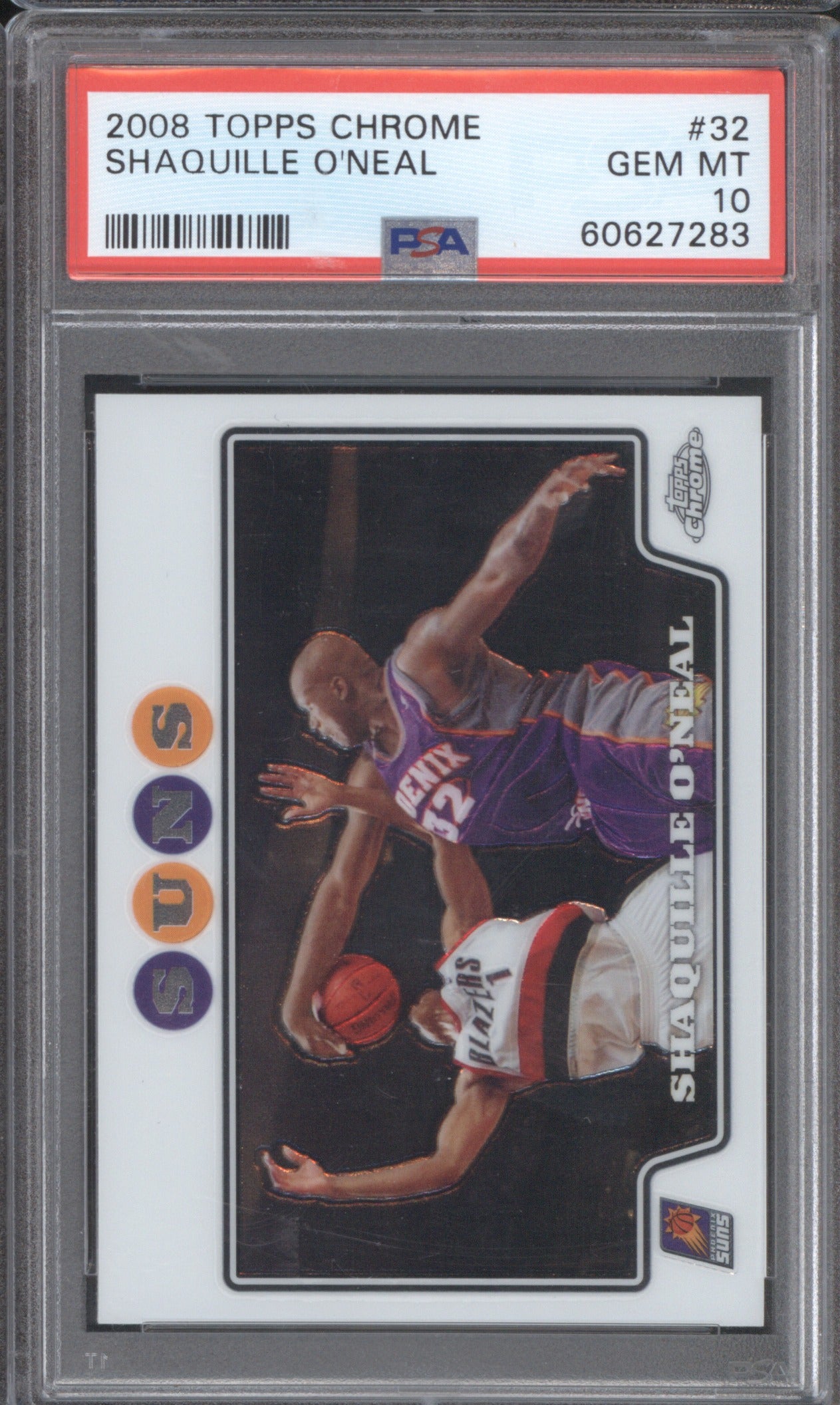 SHAQUILLE O'NEAL 2008 TOPPS CHROME #32 PSA 10