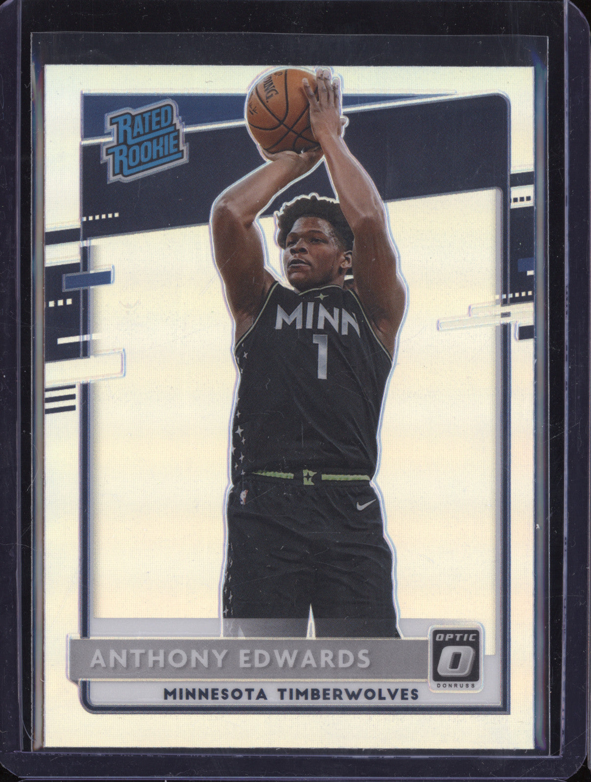 Anthony Edwards 2020-21 Panini Donruss Optic 151 Optic Holo RC