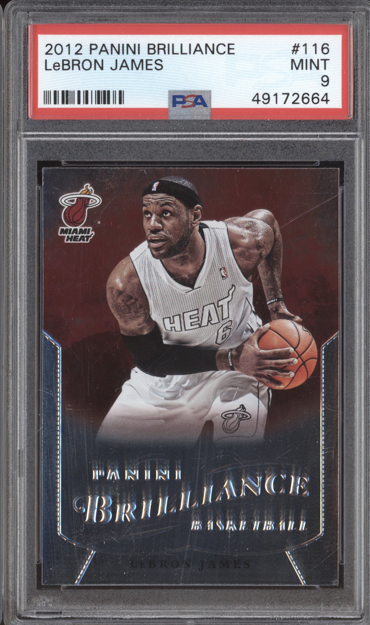 2012 Panini Brilliance 116 LeBron James PSA 9
