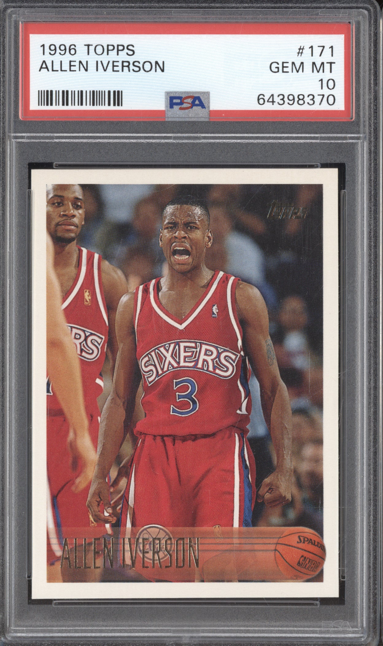 Allen Iverson 1996 Topps Basketball 171 RC PSA 10