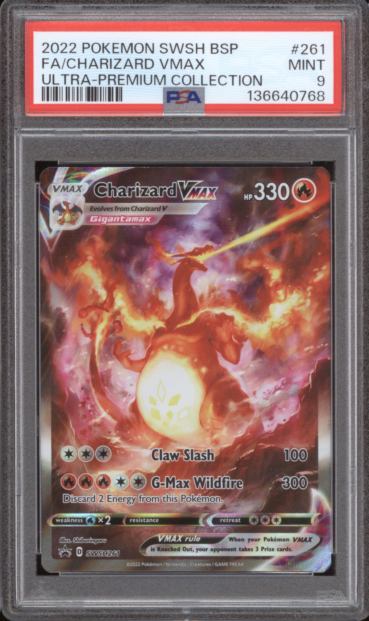 Charizard VMAX 2022 Pokemon Ultra Premium Collection Promo SWSH261 PSA 9