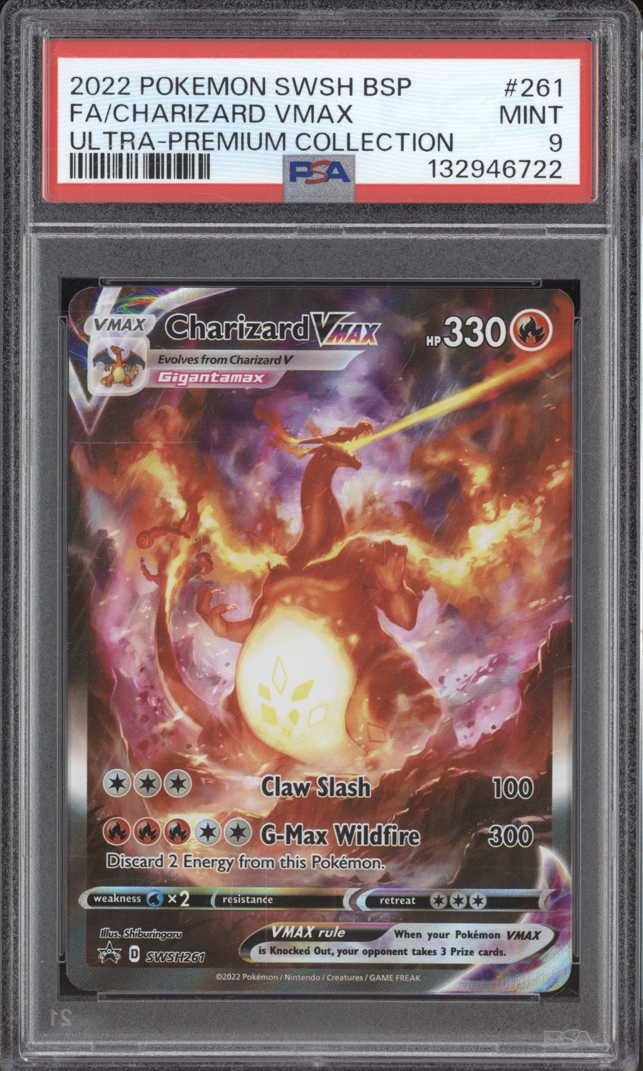 Charizard VMAX 2022 Pokemon Ultra Premium Collection Promo SWSH261 PSA 9