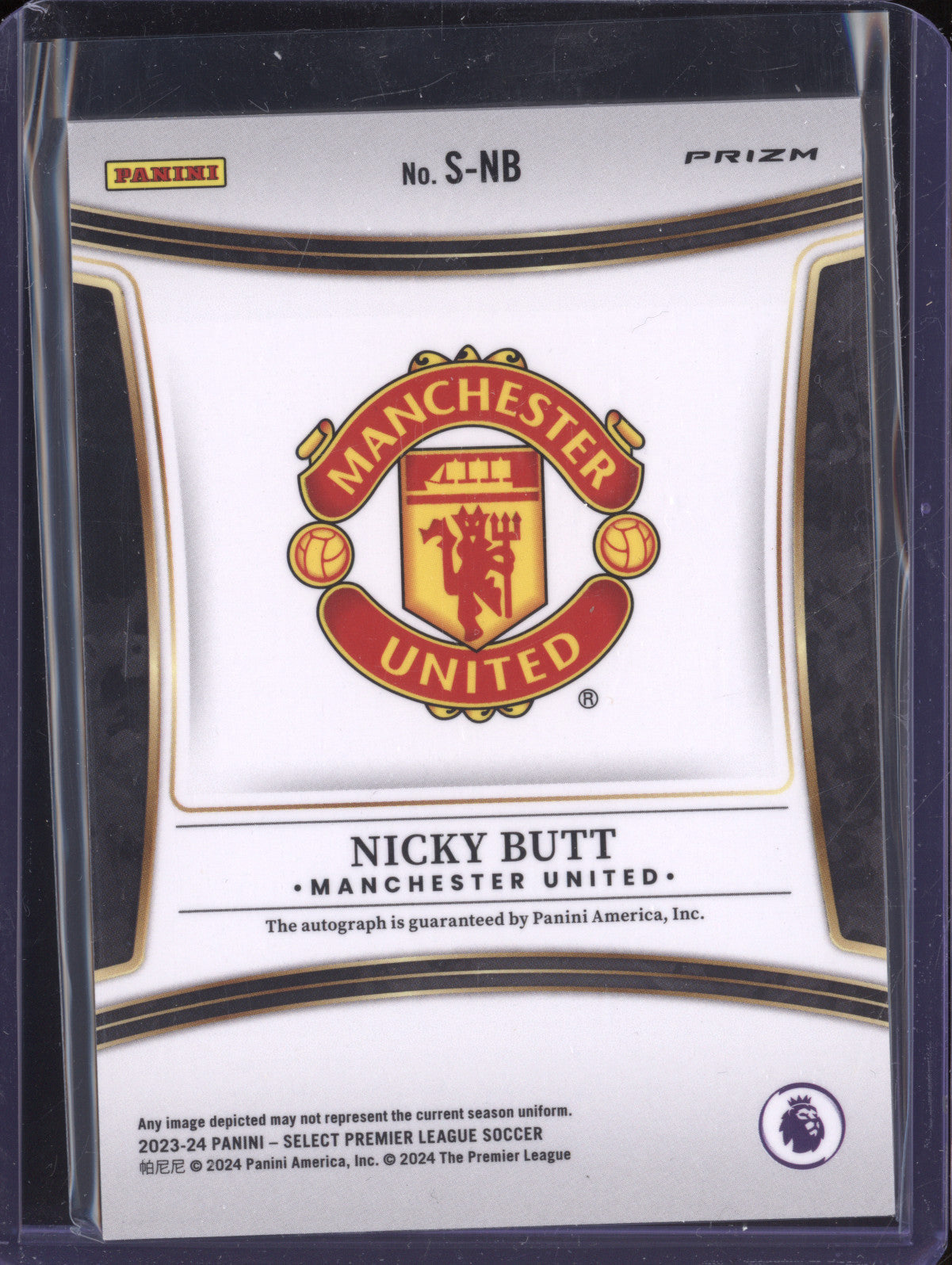 Nikcy Butt 2023-24 Panini Select Premier League S-NB Signature Peacock