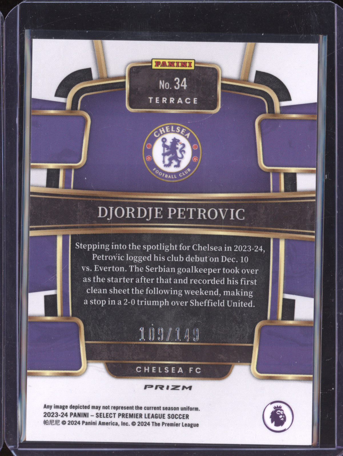 Djordje Petrovic 2023-24 Panini Select Premier League 34 Red Wave RC 109/149