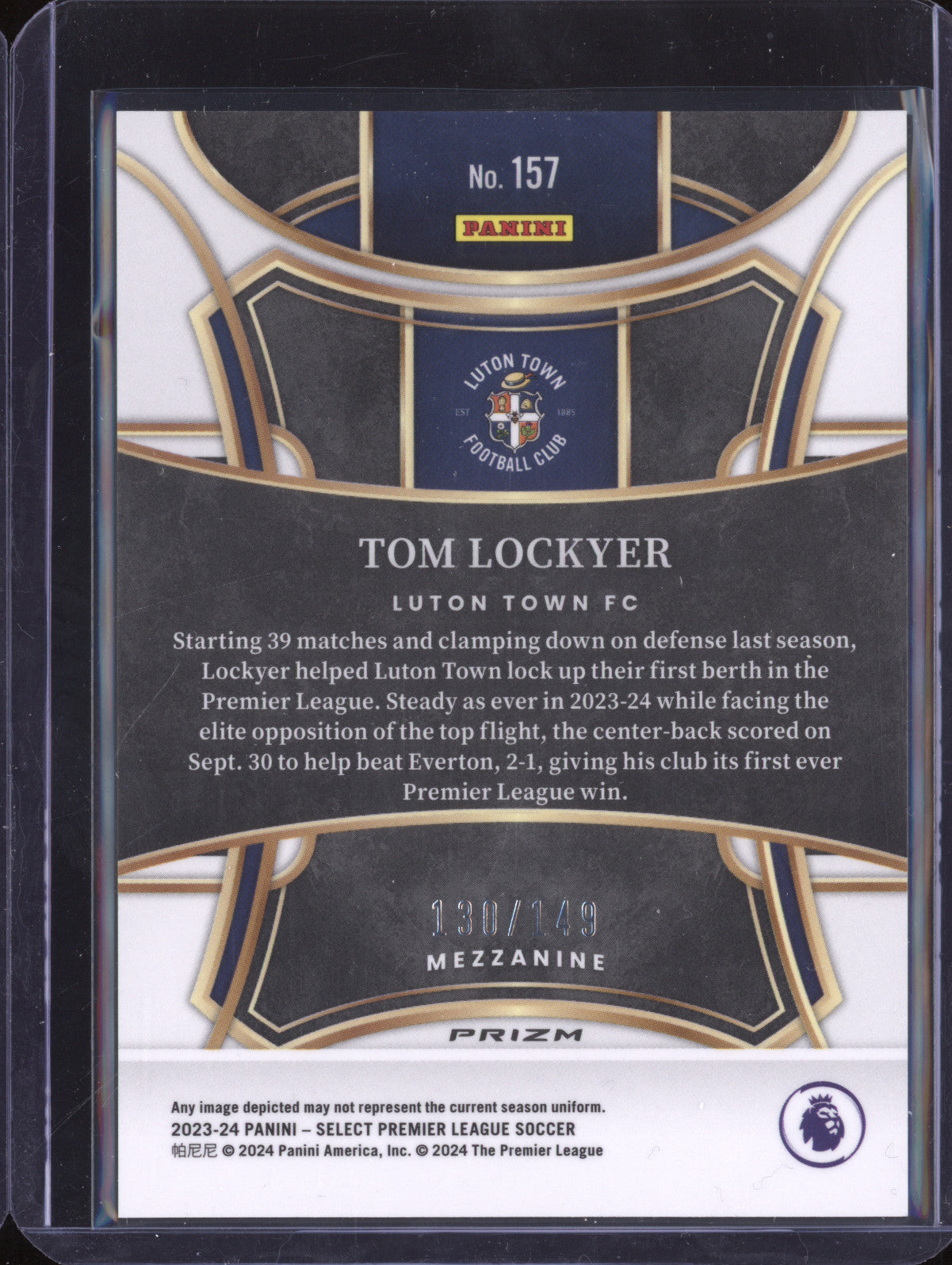 Tom Lockyer 2023-24 Panini Select Premier League 157 Red Wave RC 130/149