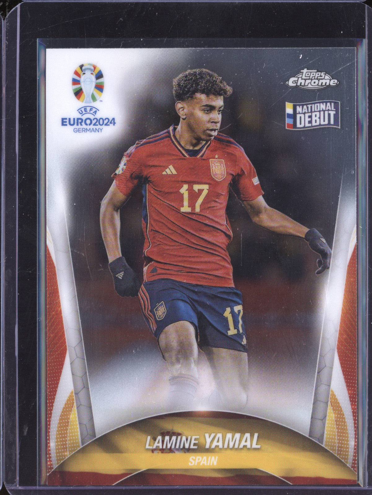 Lamine Yamal 2024 Topps Chrome UEFA Euro 17 RC