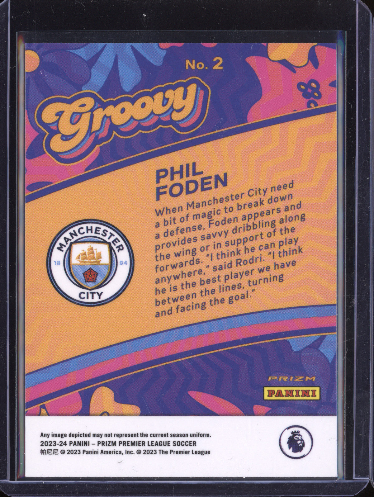 Phil Foden 2023-24 Panini Prizm 2 Groovy