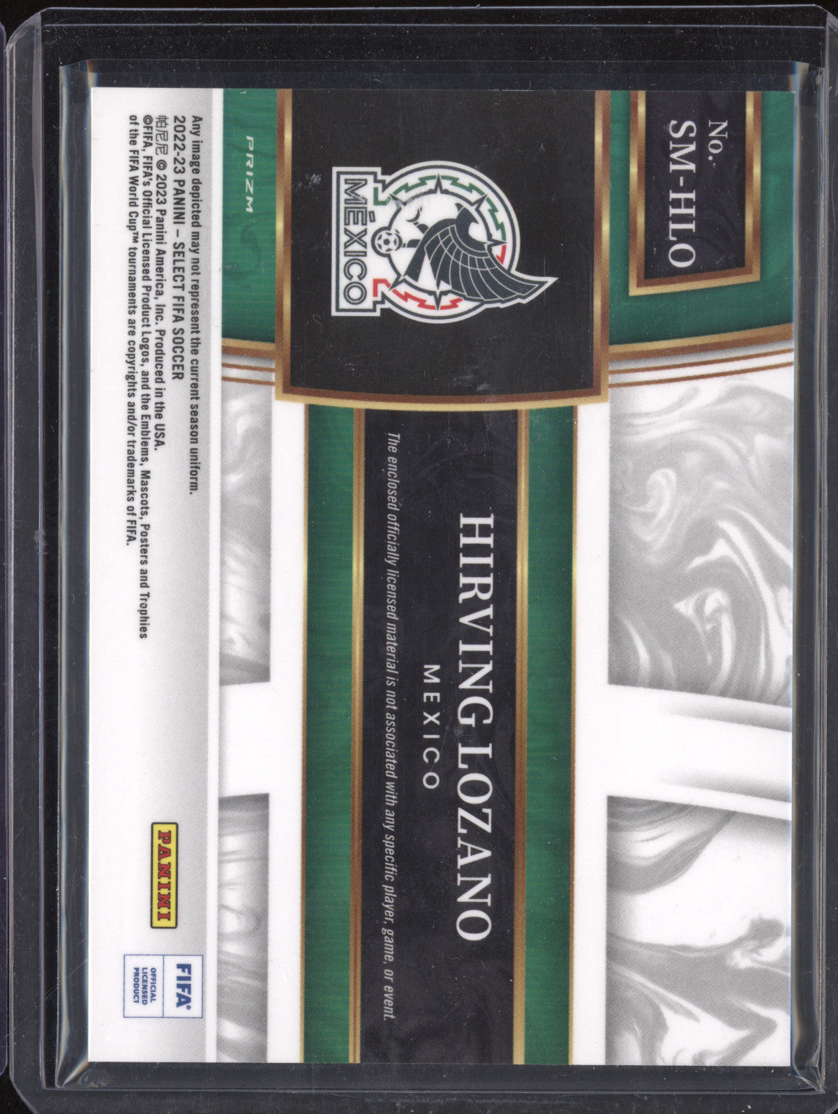 Hirving Lozano 2022-23 Panini Select FIFA SM-HLO Select Memorabilia