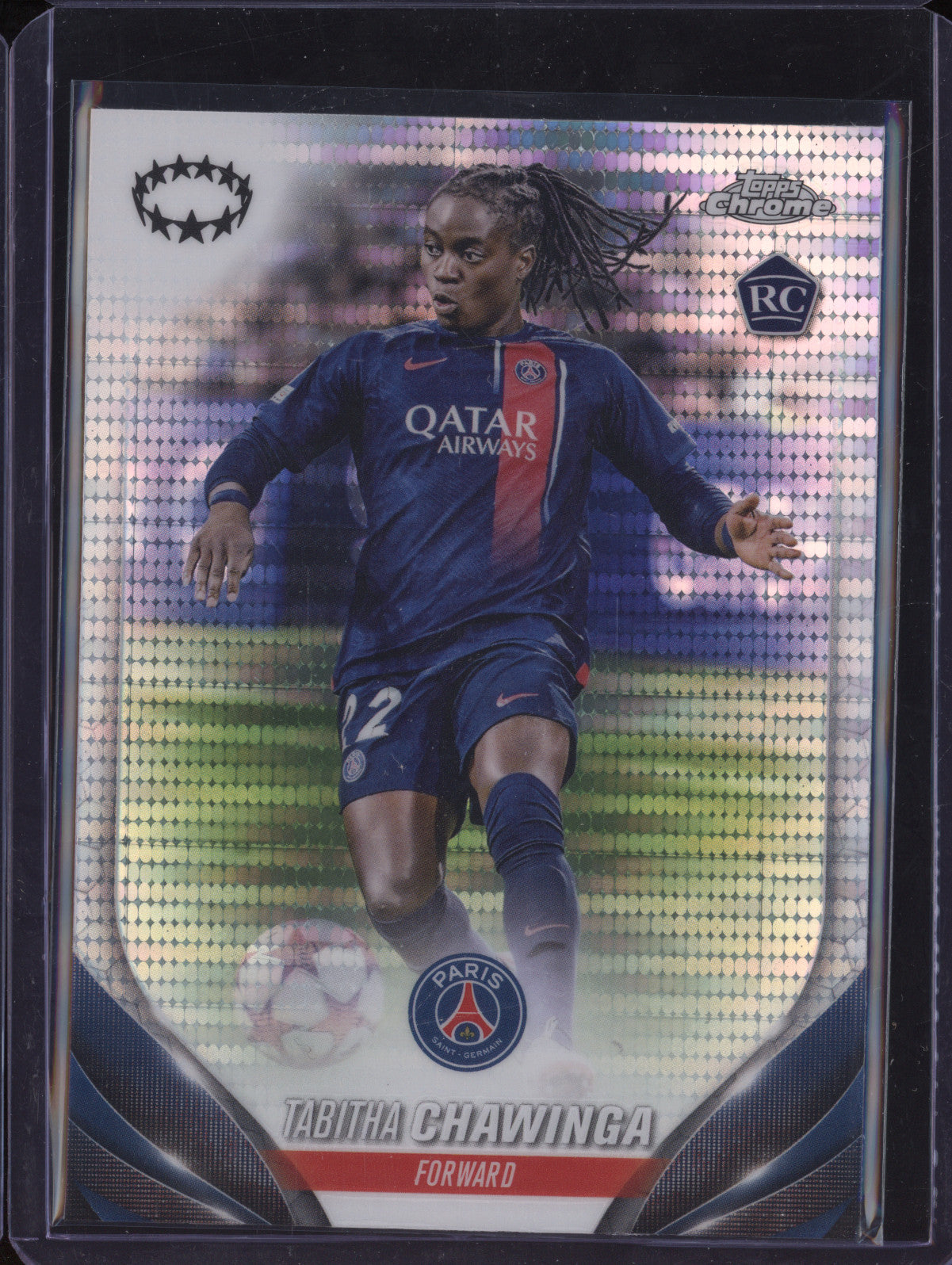 Tabitha Chawinga 2023-24 Topps Chrome UWCL 47 Pulsar RC