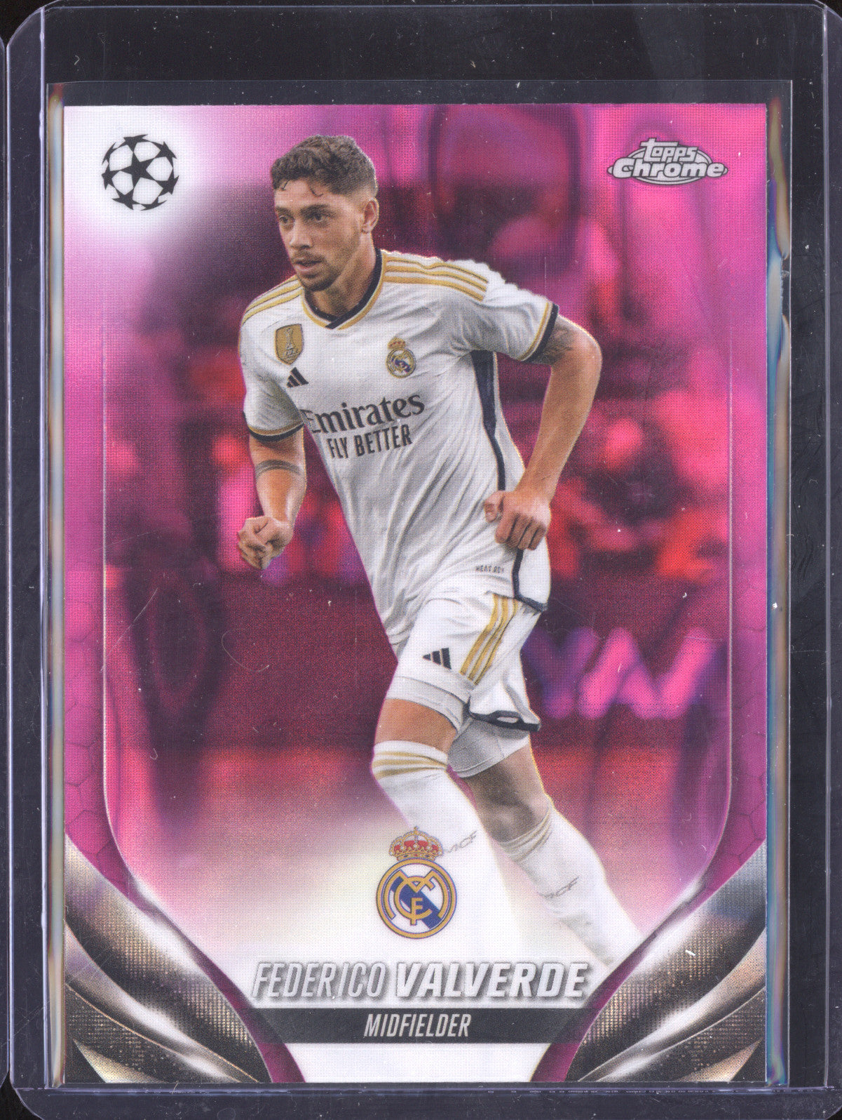 Federico Valverde 2023-24 Topps Chrome UCC 99 Pink Lava Refractor