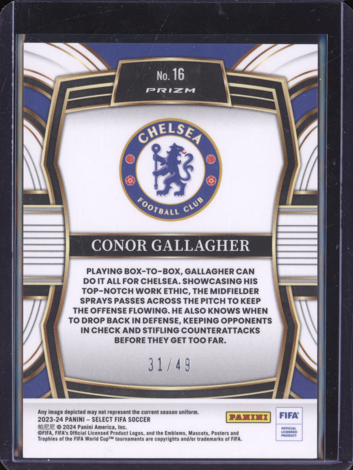 Conor Gallagher 2023-24 Panini Select FIFA 16 Equalizers Tie-Dye 31/49