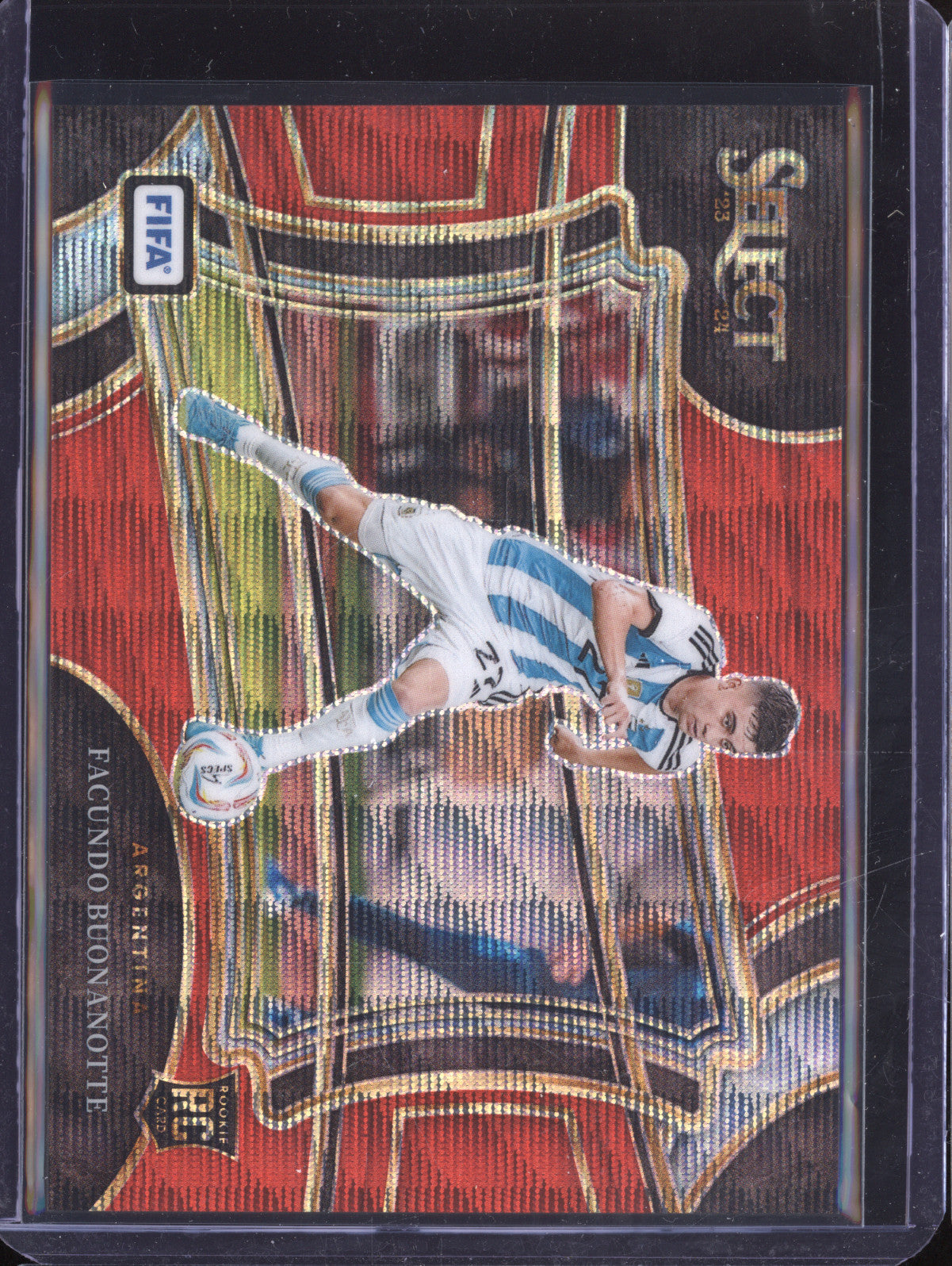 Facundo Buonanotte 2023-24 Panini Select FIFA 229 Red Wave Field Level RC 88/149