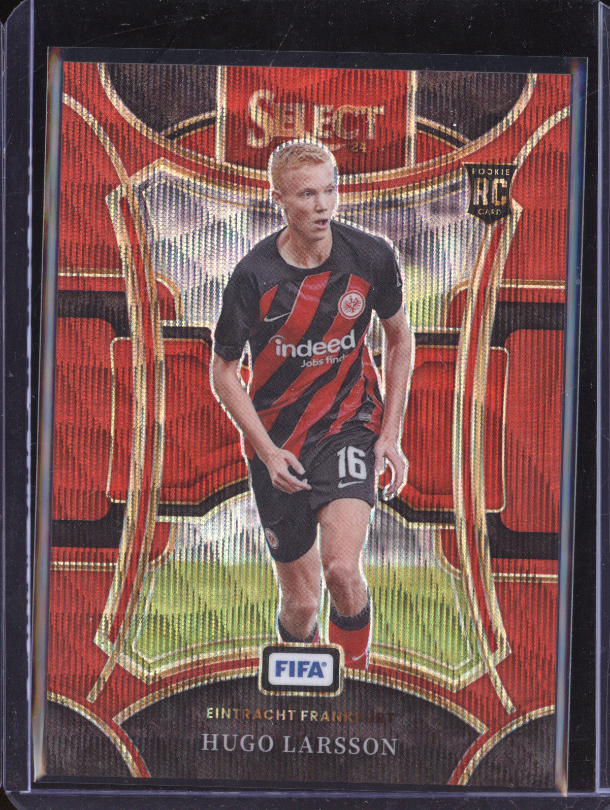 Hugo Larsson 2023-24 Panini Select FIFA 132 Red Wave RC 148/149
