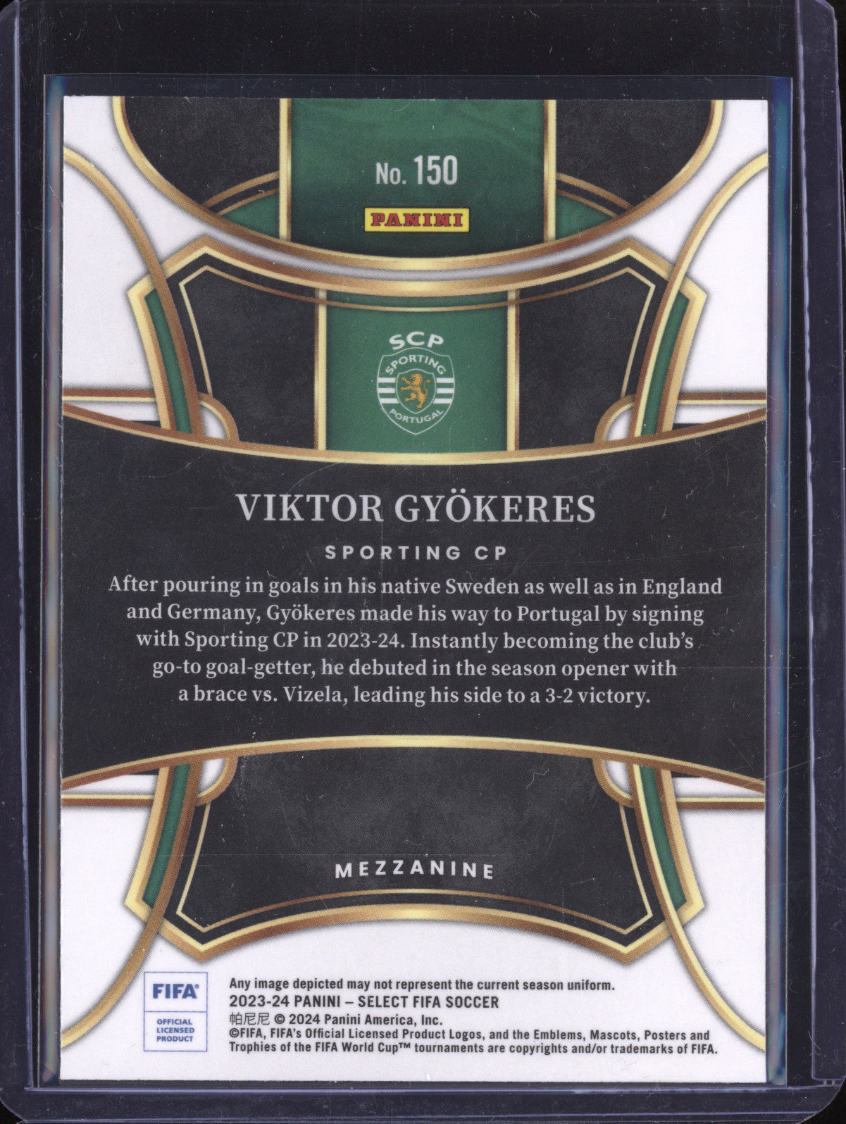 Viktor Gyokeres 2023-24 Panini Select FIFA 150 RC