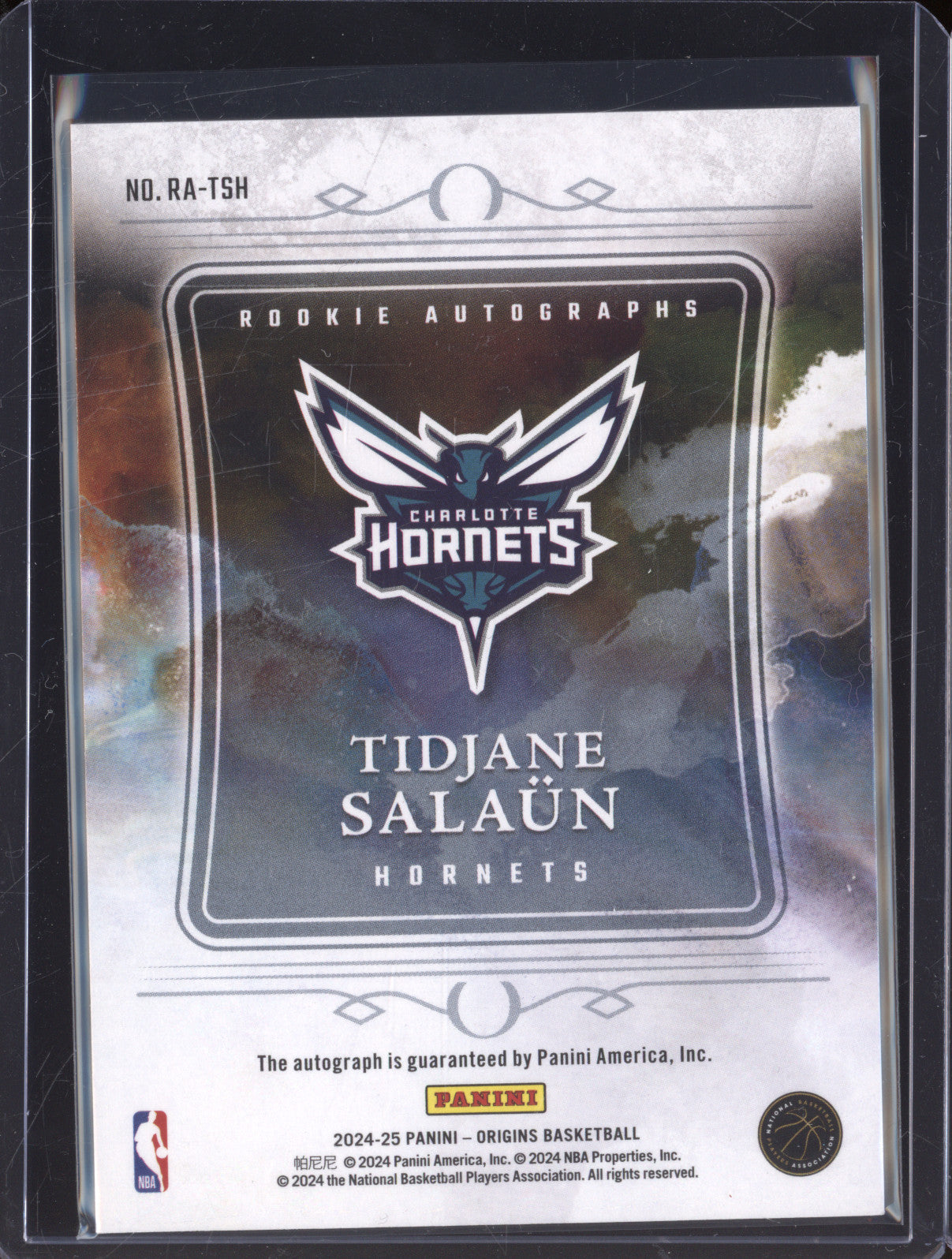 2024-25 Panini Origins RA-TSH Tidjane Salaun Pink Auto RC 17/25