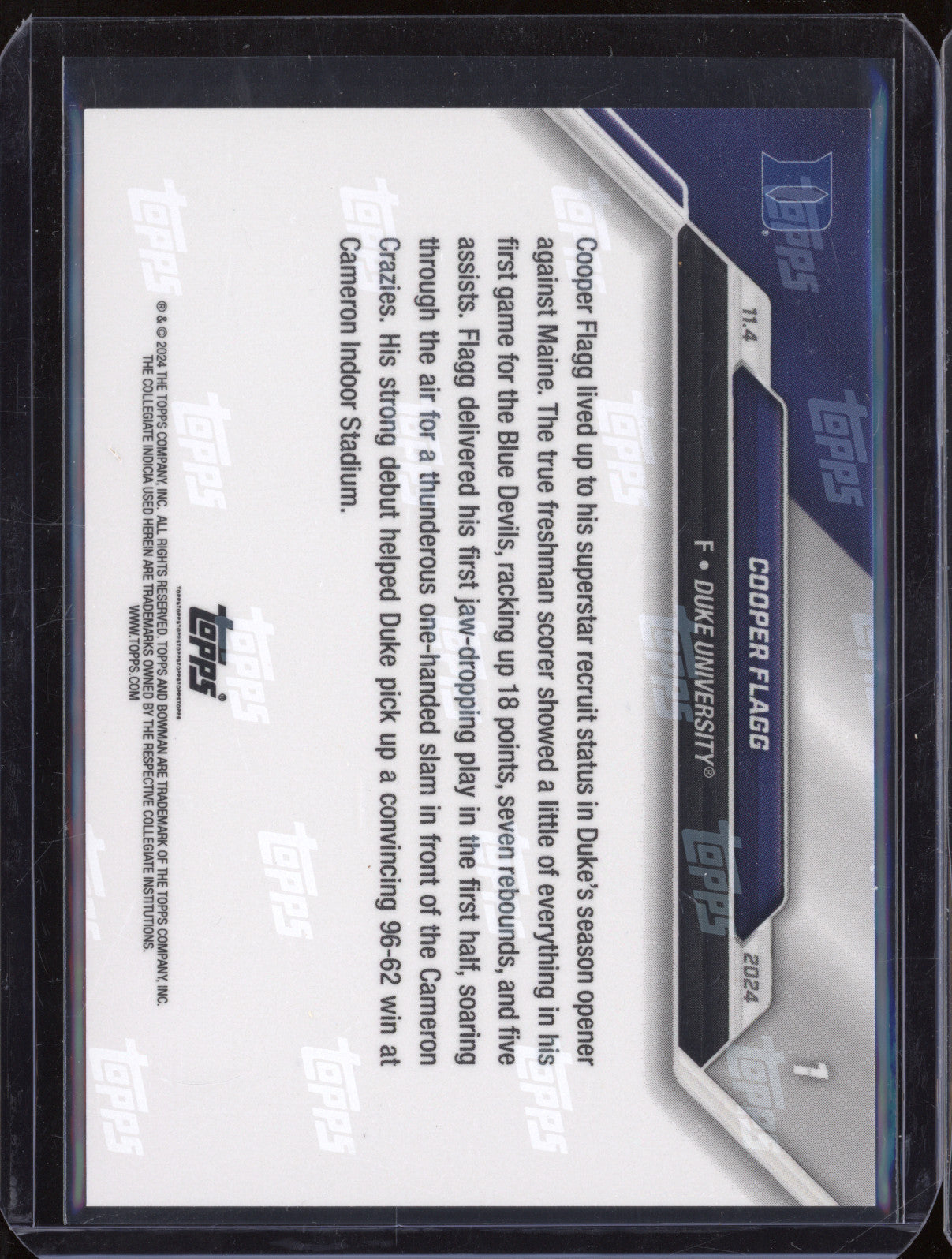 2024 Topps Bowman U Now 1 Cooper Flagg RC