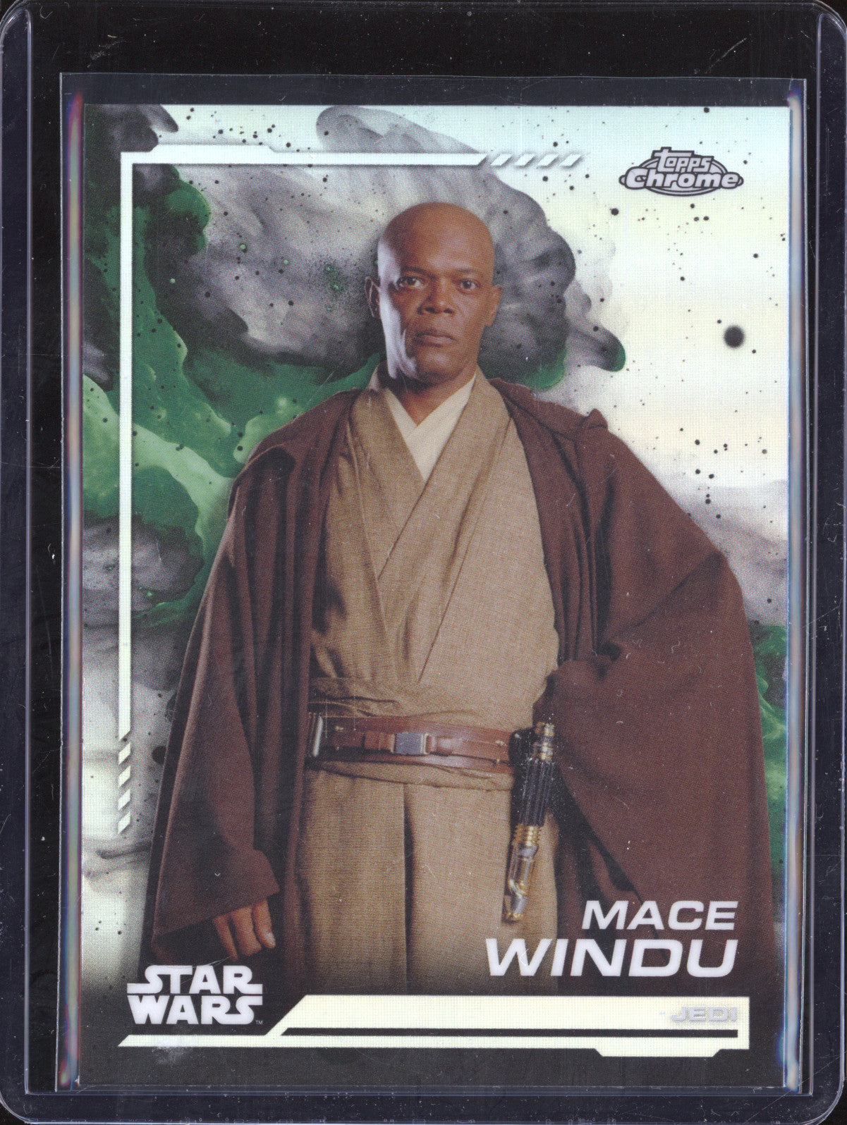 Mace Windu 2024 Topps Star Wars Chrome 138 Rainbow Refractor