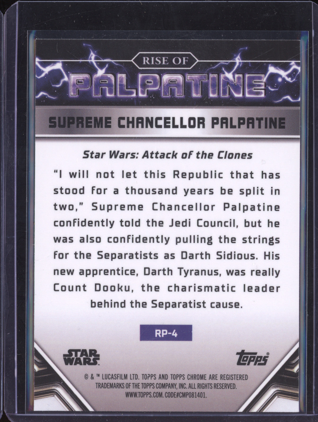 Civil War with the Separatists 2024 Topps Star Wars Chrome The Rise of Palpatine