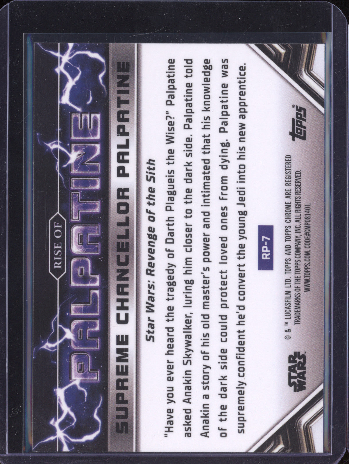 The Tale of Darth Plagueis 2024 Topps Star Wars Chrome The Rise of Palpatine