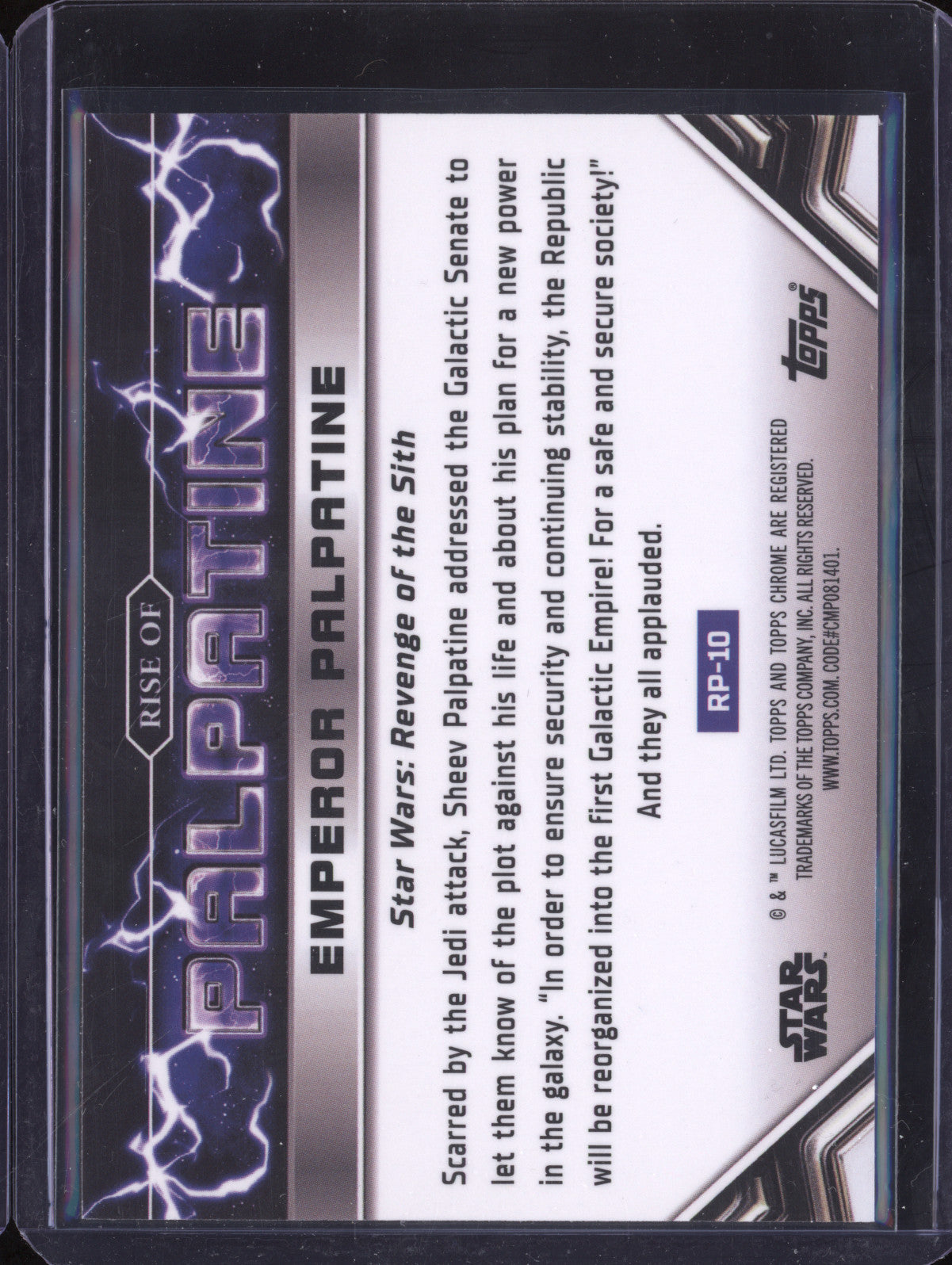 The First Galactic Empire 2024 Topps Star Wars Chrome The Rise of Palpatine