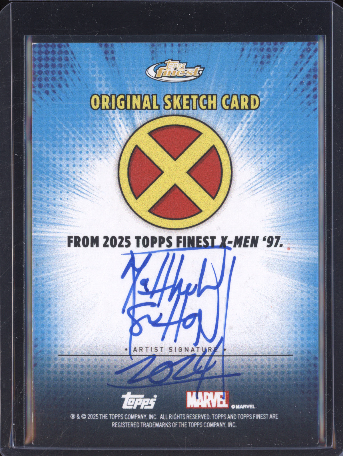 Colossus 2025 Topps Finest X-Men 97 Marvel Sketch Card