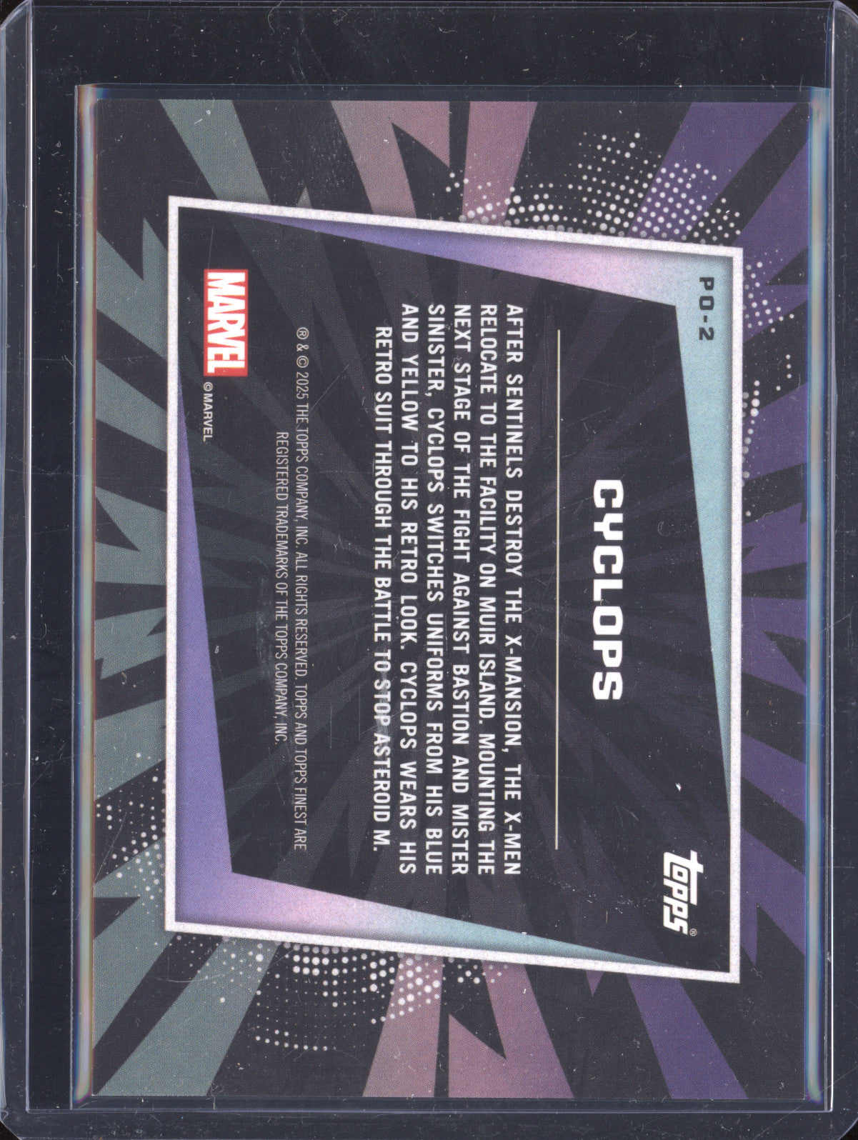 Cyclolps 2025 Topps Finest X-Men 97 PO-2 Previously on X-Men… X-Fractor 65/97