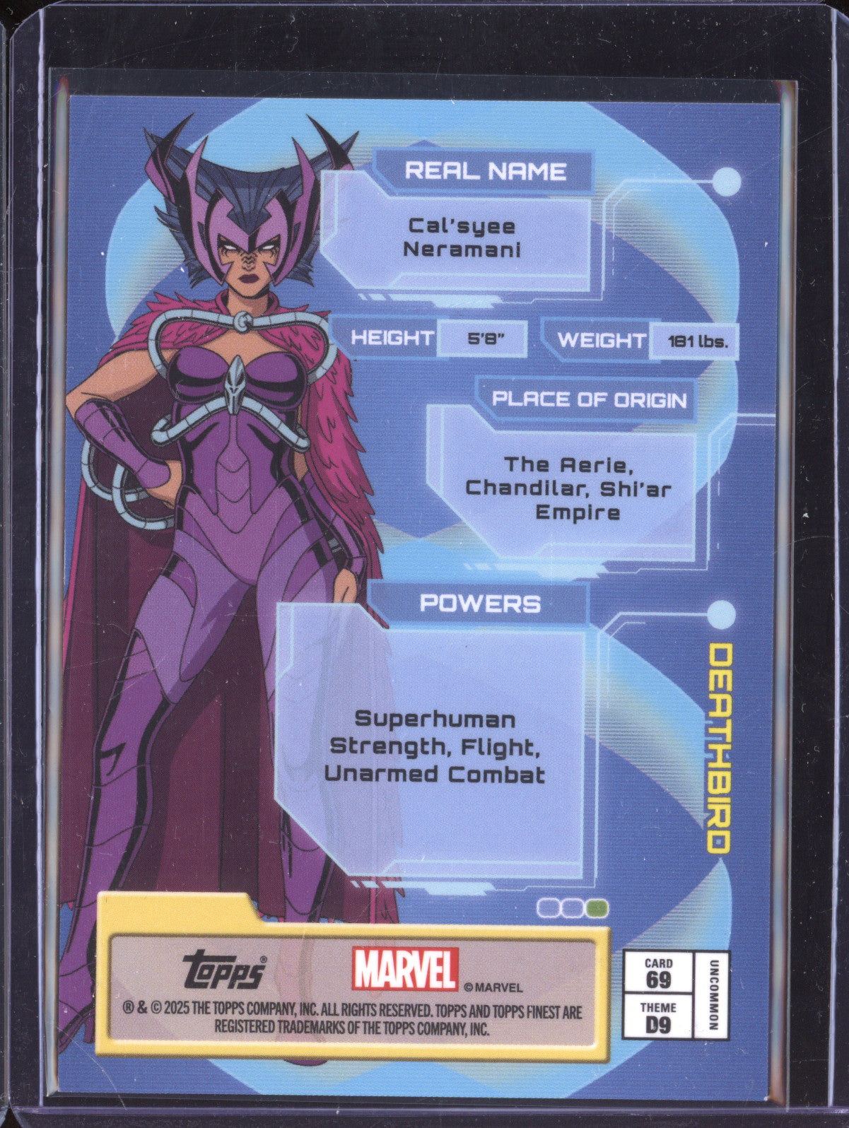 Deathbird 2025 Topps Finest X-Men 97 69 Destroyers Laser 147/199
