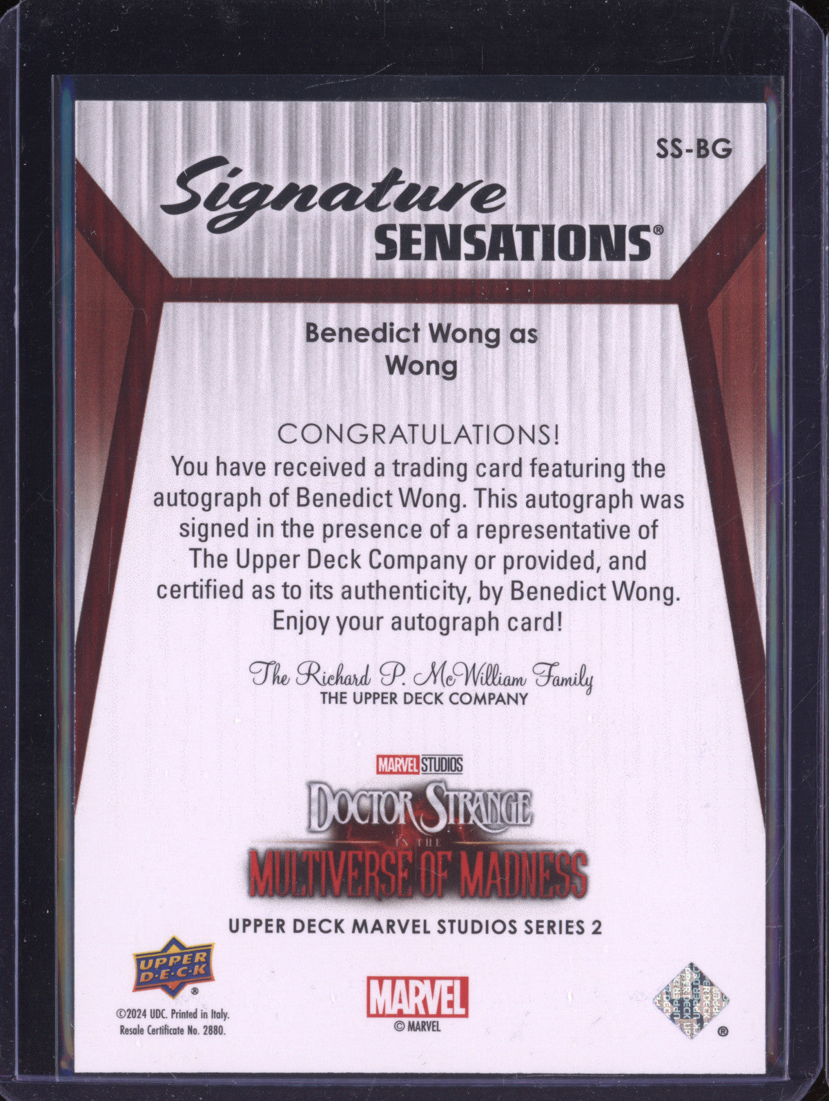 Wong 2024 Upper Deck Marvel Studios Series 2 SS-BG Signature Sensations