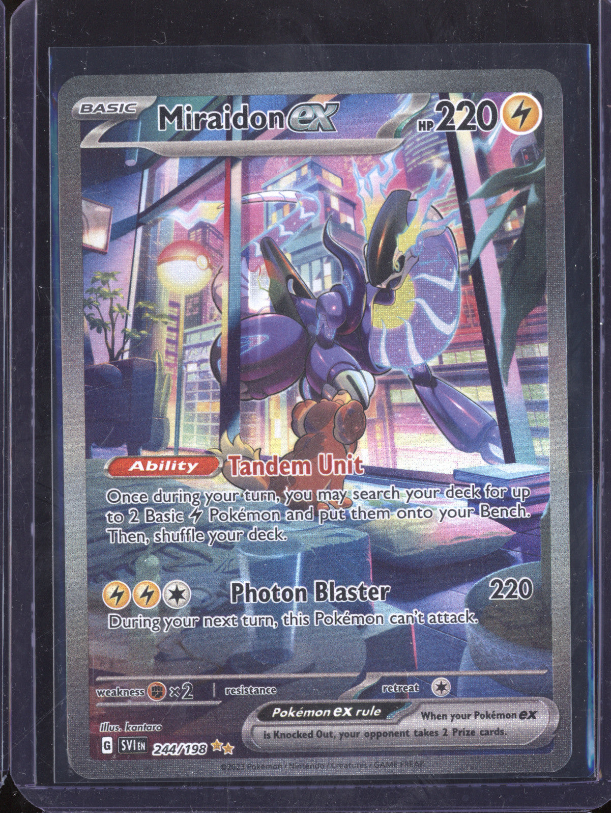 Miraidon ex 2023 Pokemon Scarlet & Violet 244/198 Special Illustration Rare