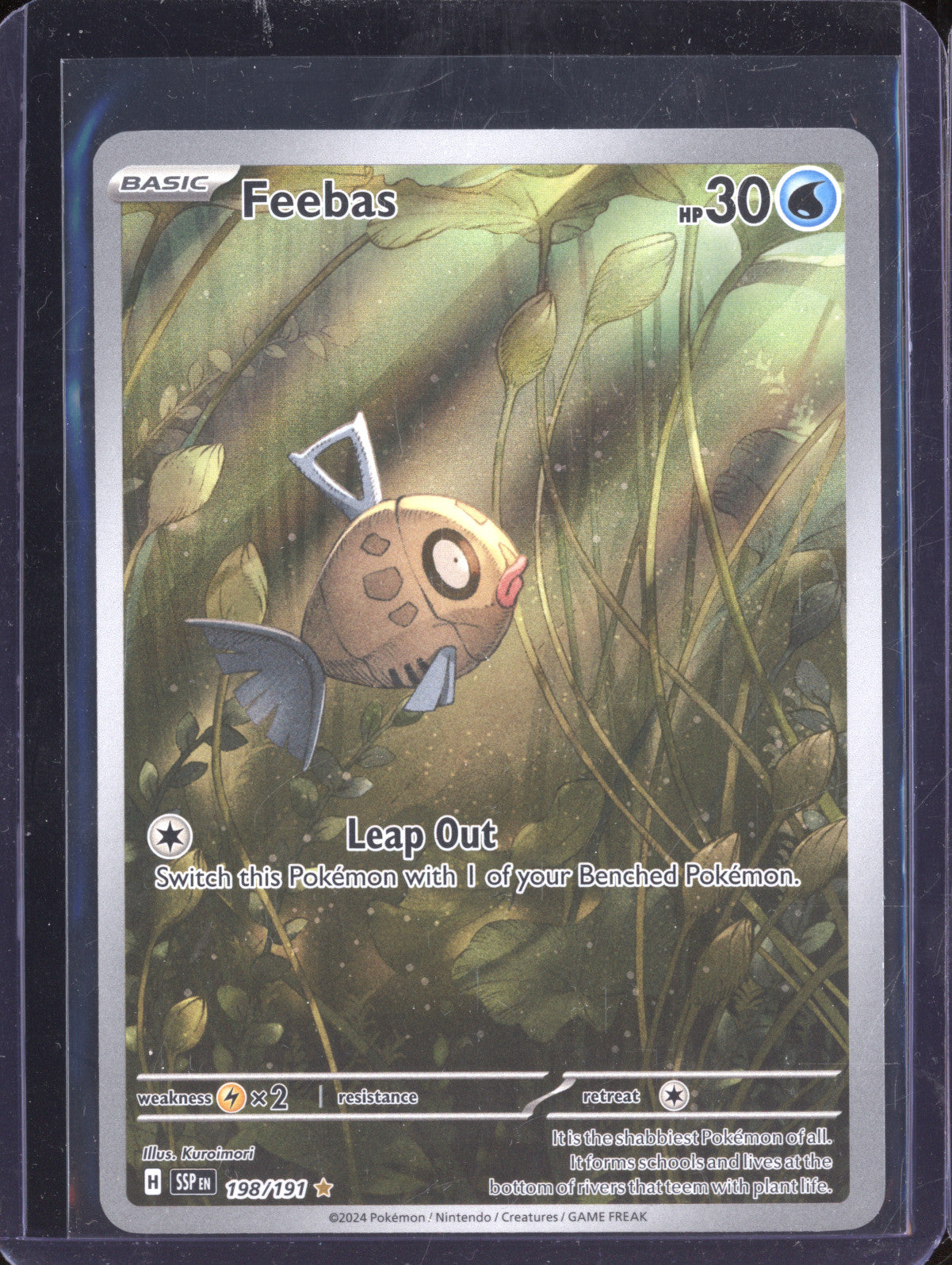 Feebas 2024 Pokemon Surging Spark 198/191 Illustration Rare