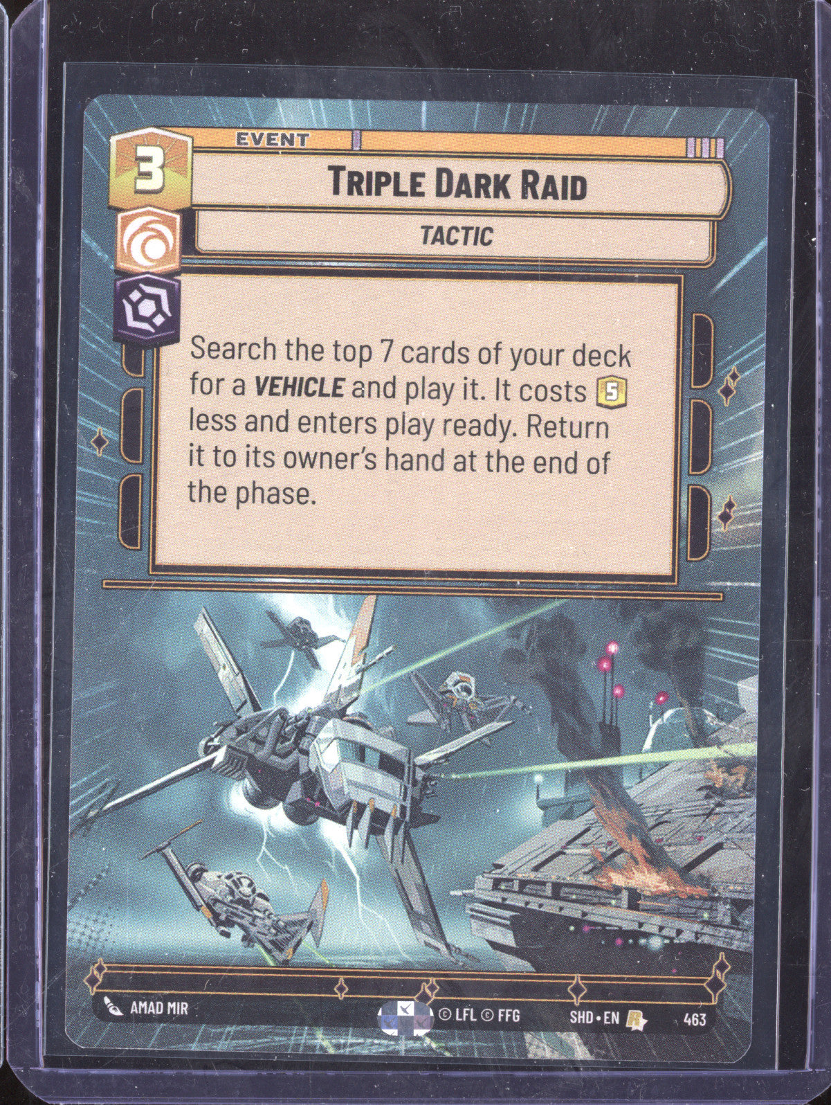 Triple Dark Raid 2024 Star Wars Unlimited Shadows of the Galaxy Hyperspace Foil