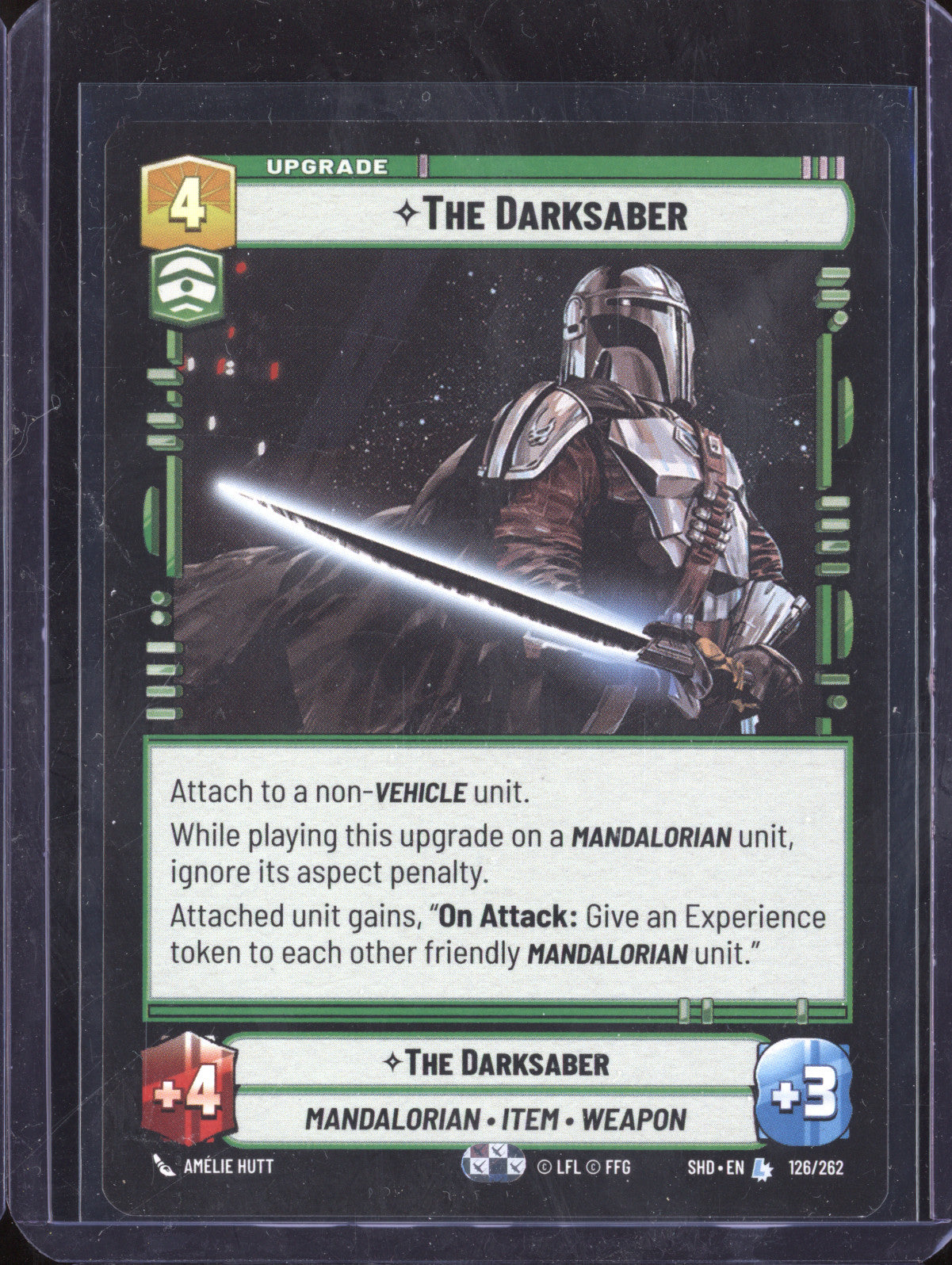 The Darksaber 2024 Star Wars Unlimited Shadows of the Galaxy 126/262 Legendary