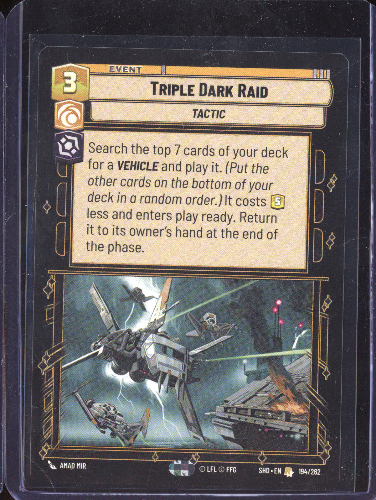 Triple Dark Raid 2024 Star Wars Unlimited Shadows of the Galaxy 194 Legendary