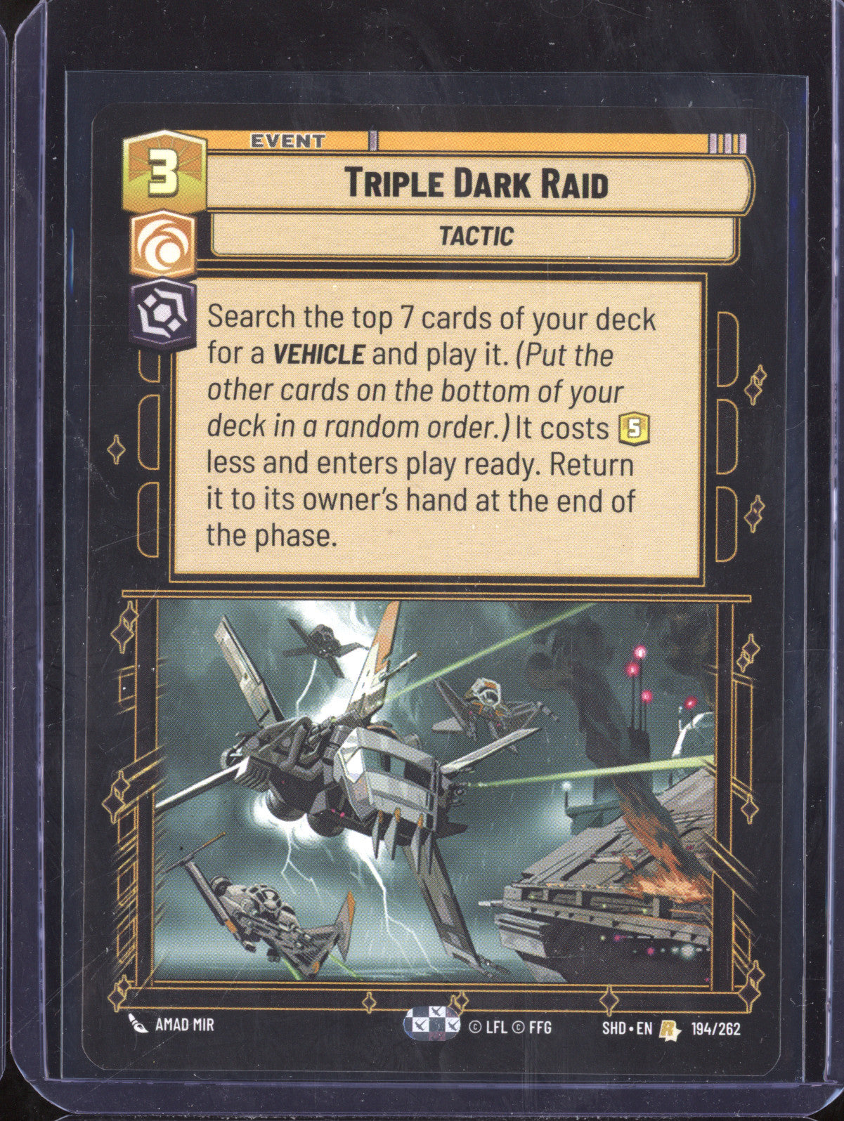 Triple Dark Raid 2024 Star Wars Unlimited Shadows of the Galaxy 194 Legendary