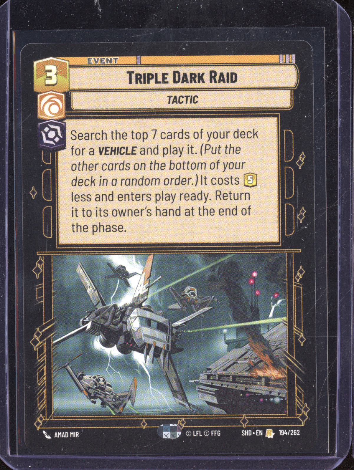 Triple Dark Raid 2024 Star Wars Unlimited Shadows of the Galaxy 194 Legendary