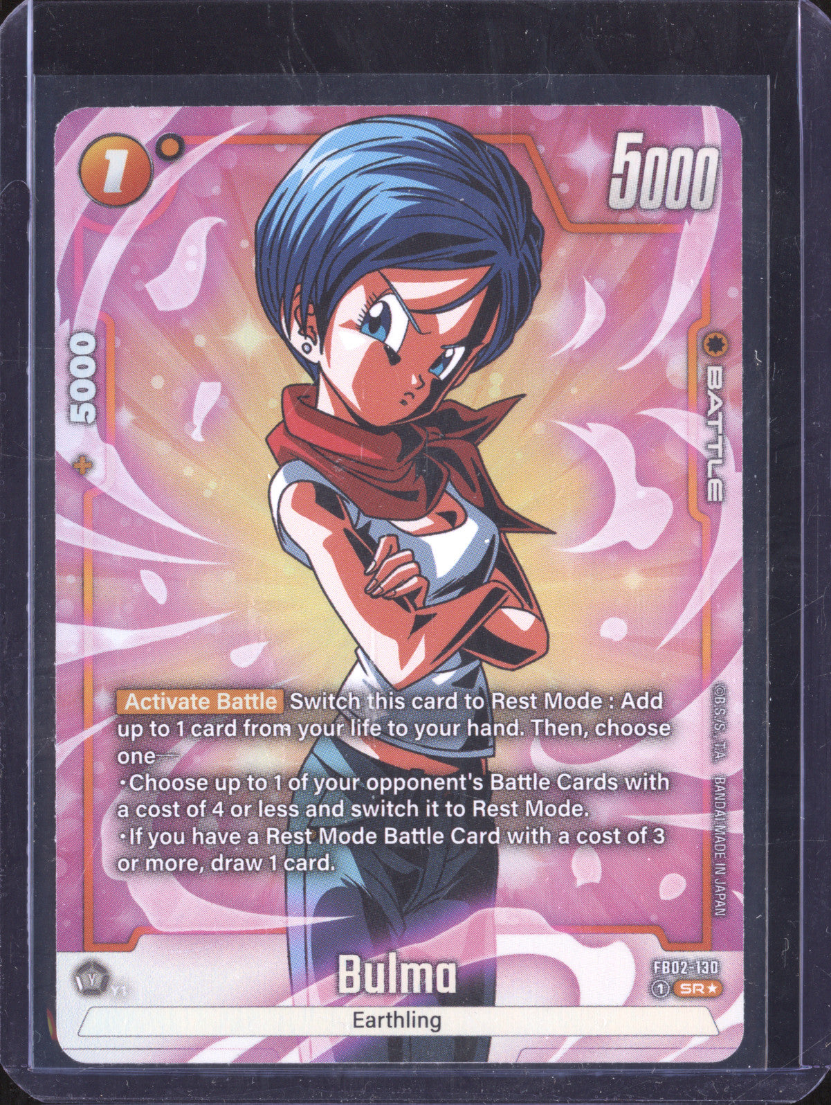 Bulma 2024 Dragon Ball Super Awakened Pulse FB02-130 Super Rare Alt Art